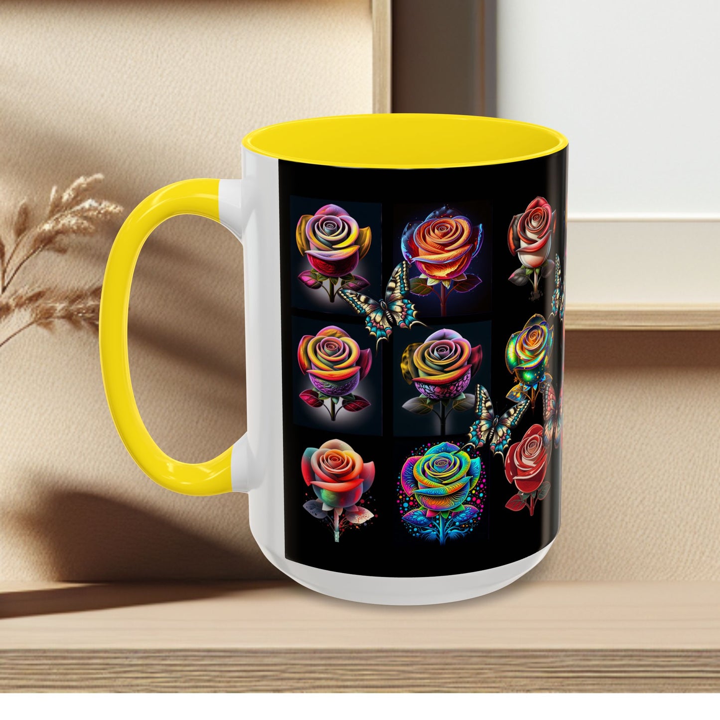 Floral Accent Mug - Perfect Gift for Garden Lovers