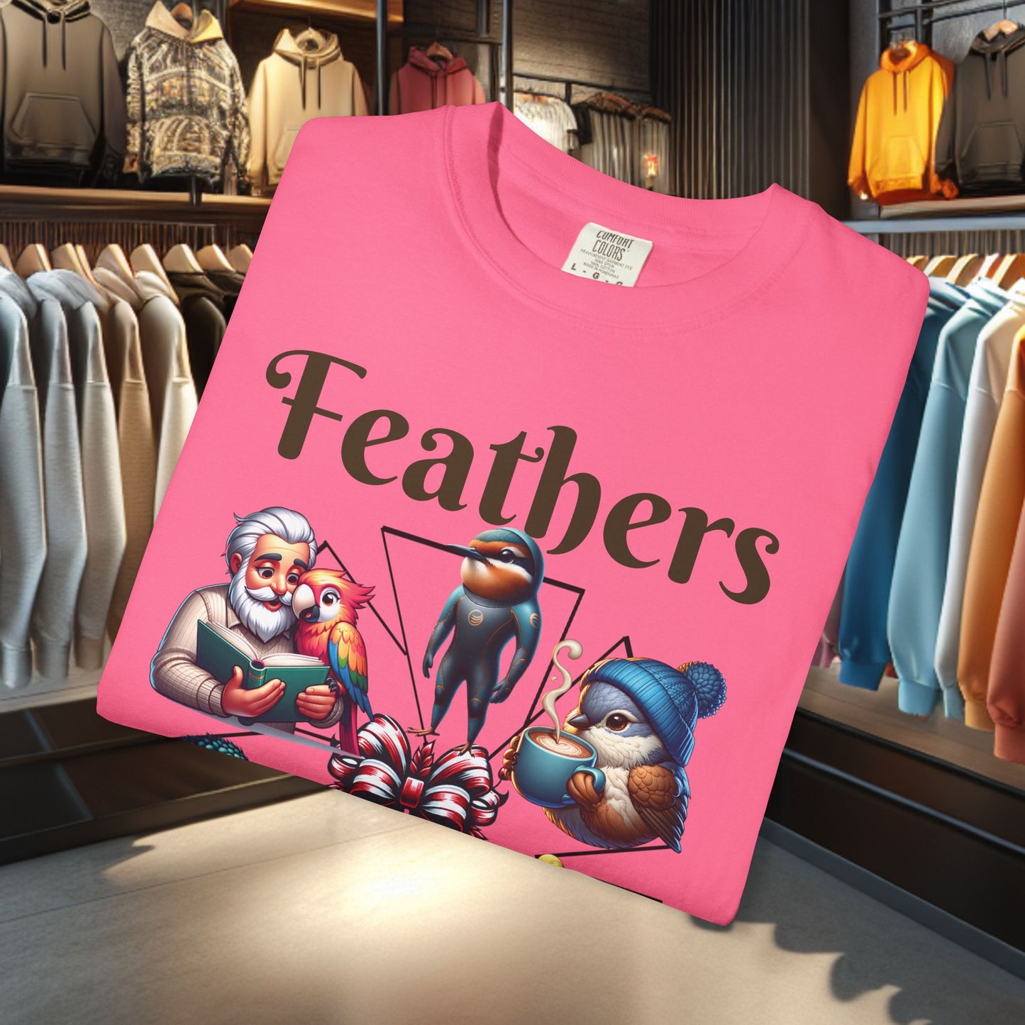 Boho Feathers T-shirt - Bird Lover's Garment