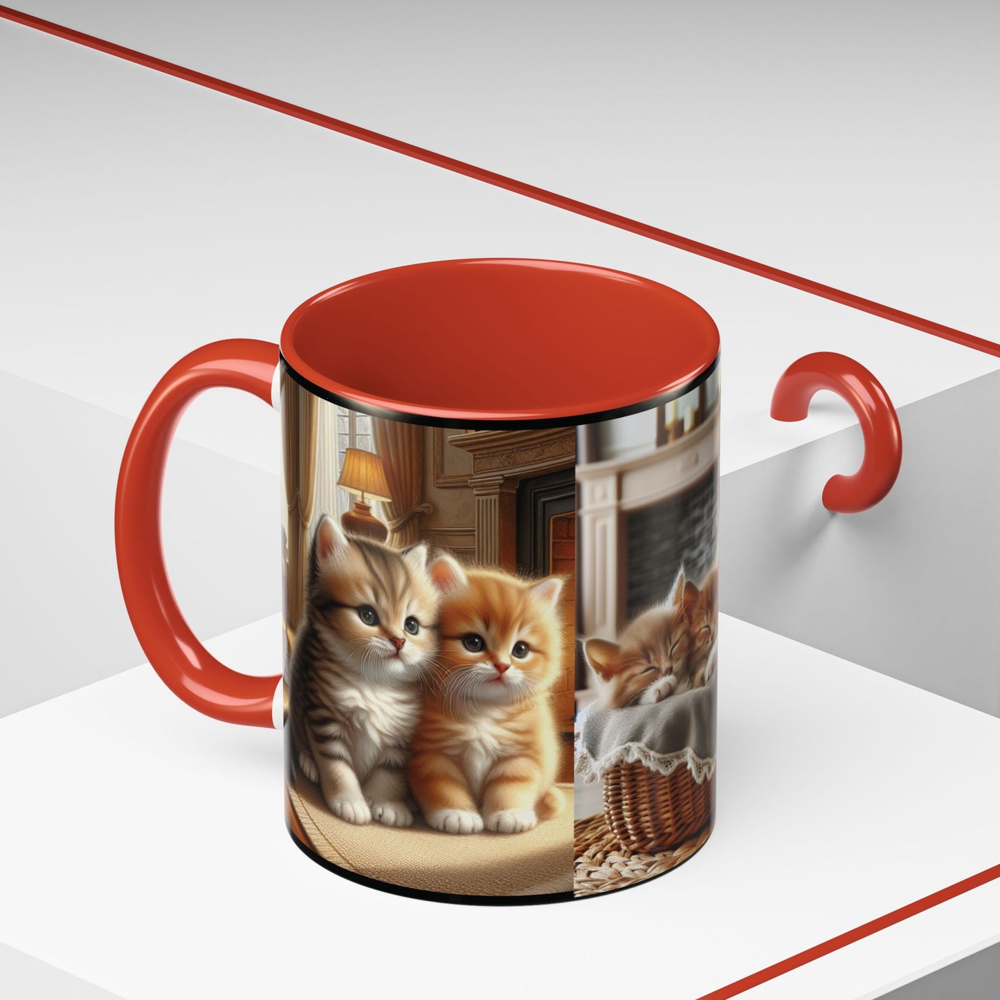 Mug- Kittens - Accent Coffee Mug (11oz, 15oz) (AOP)