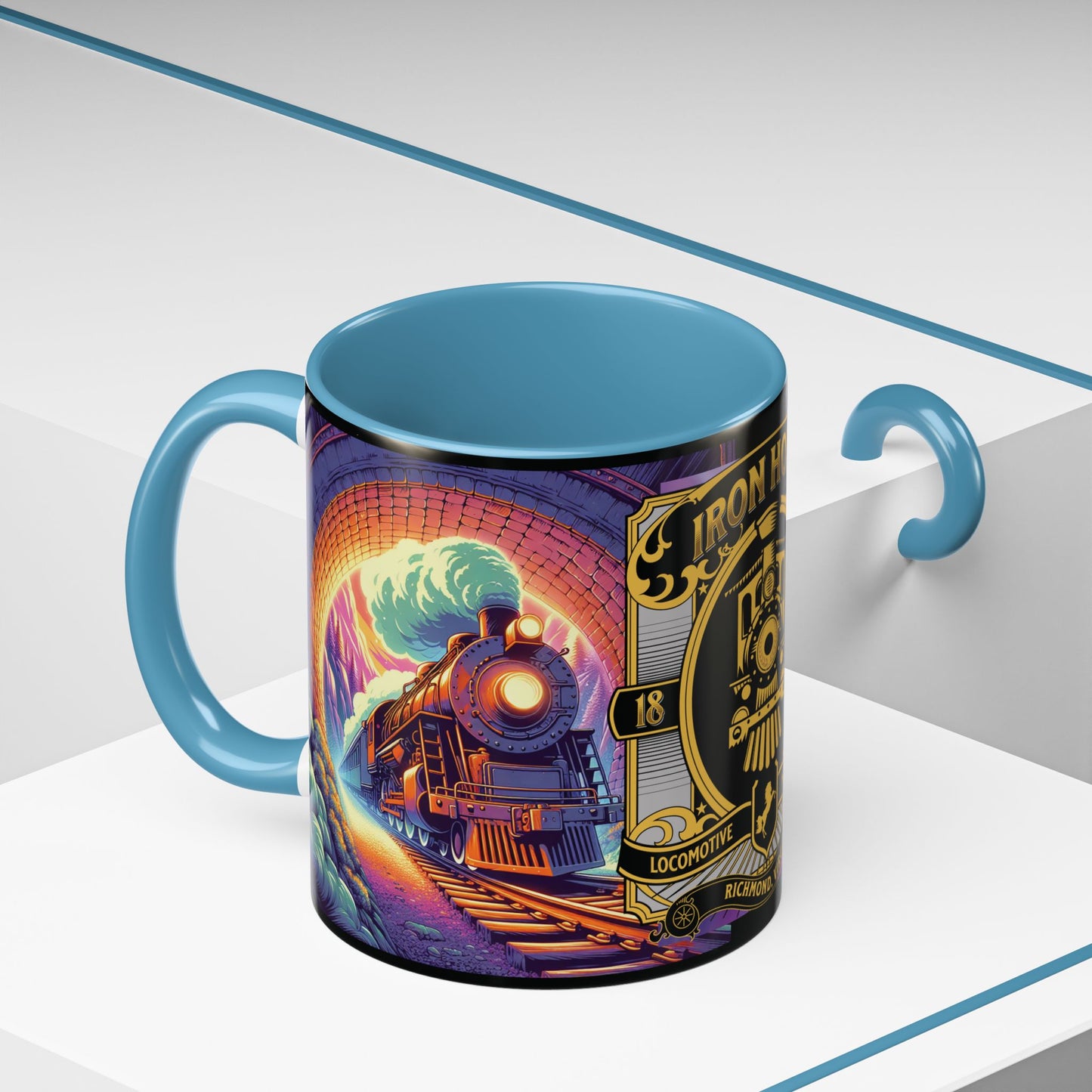 Mug- Steam Engine Iron Horse Accent Coffee Mug (11oz)