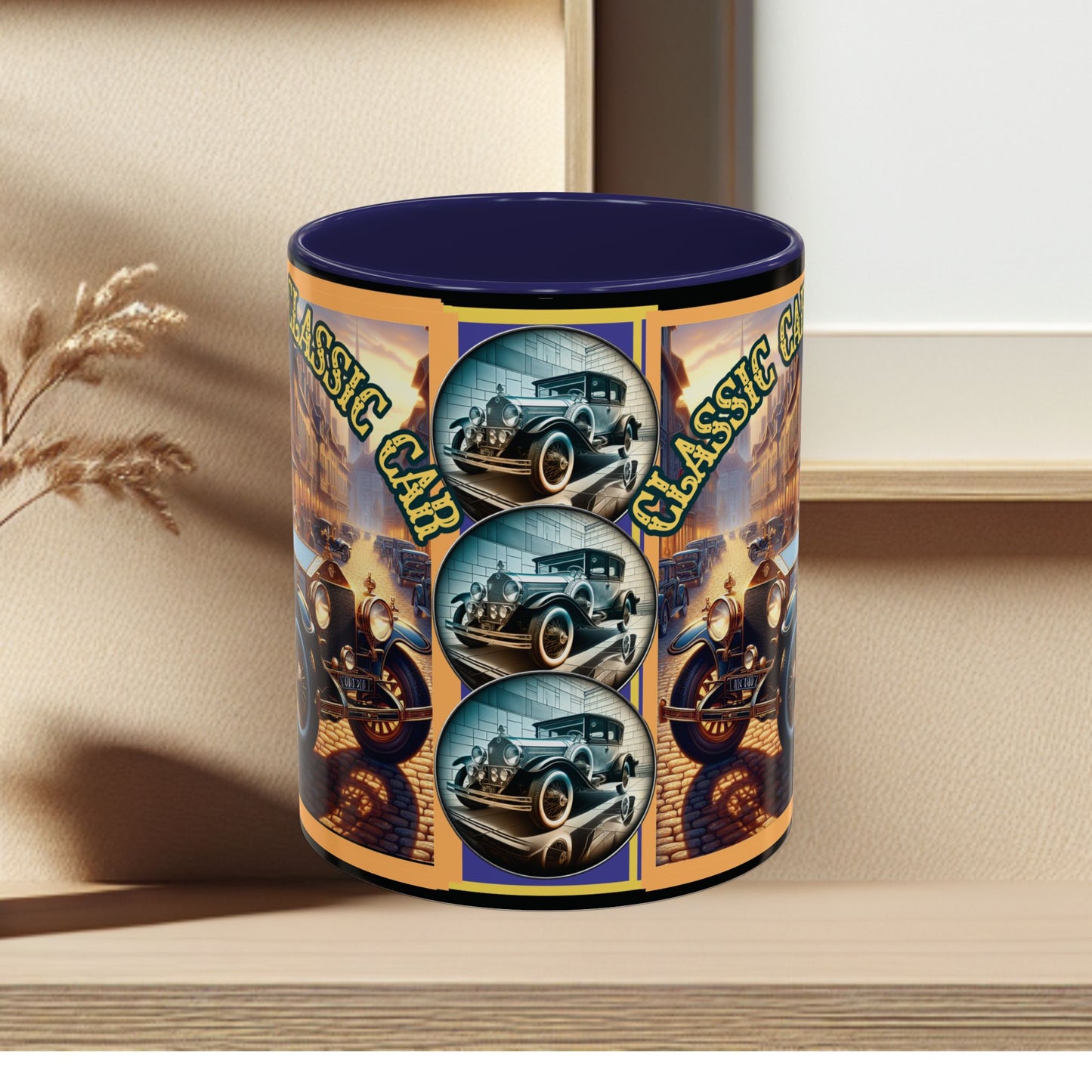 Mug-Blue Classic Car - Accent Coffee Mug (11oz, 15oz)