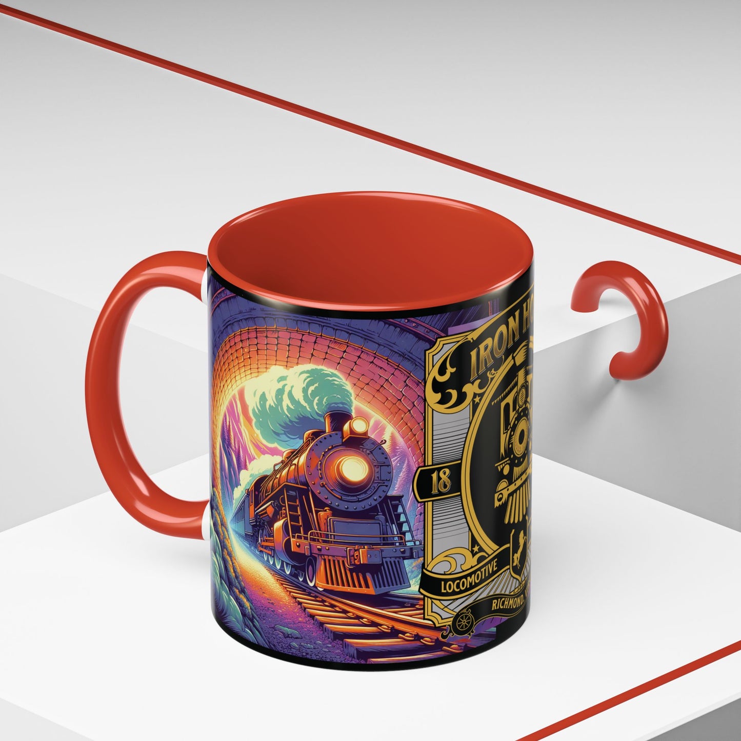 Mug- Steam Engine Iron Horse Accent Coffee Mug (11oz)