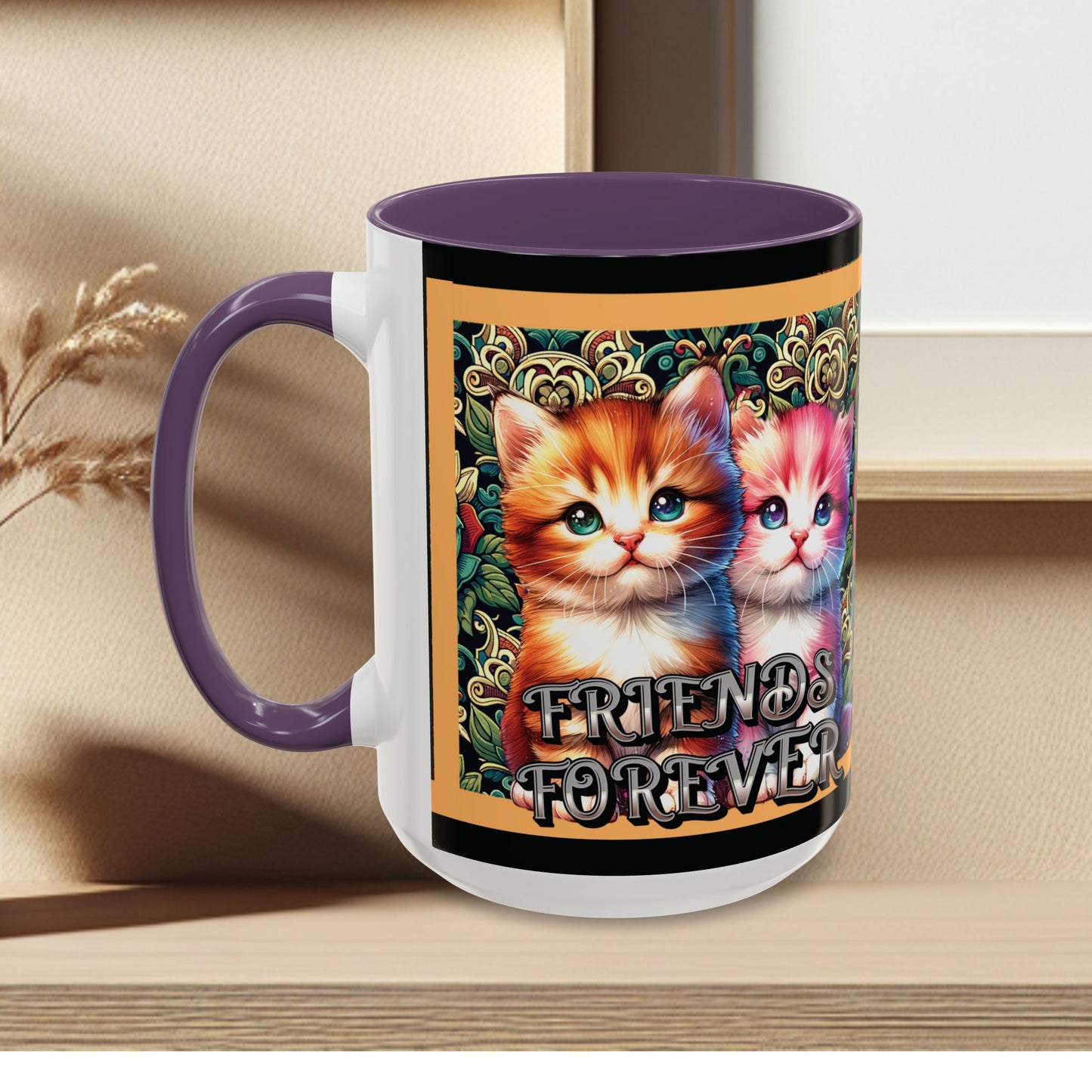 Coffee Mug Kittens Friends Forever
