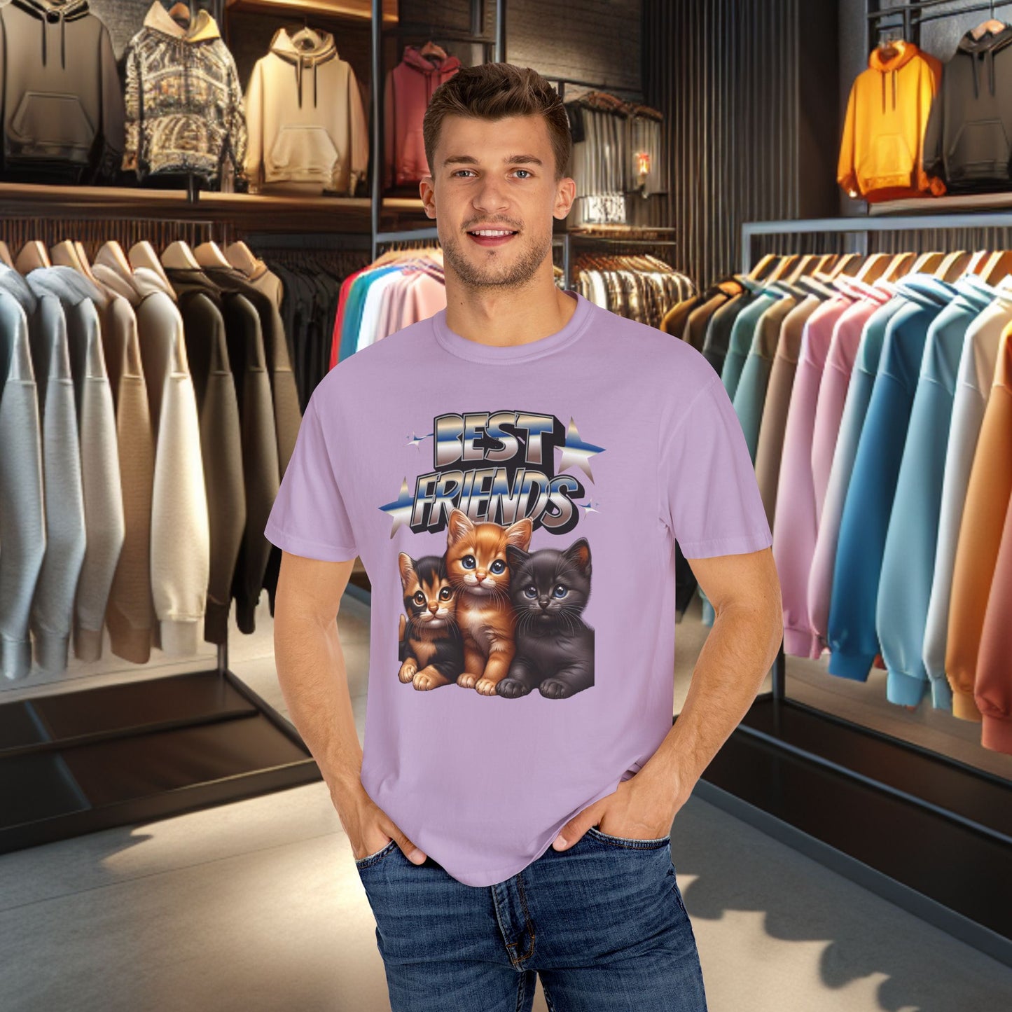 Best Friends Cat Graphic T-shirt for Cat Lovers