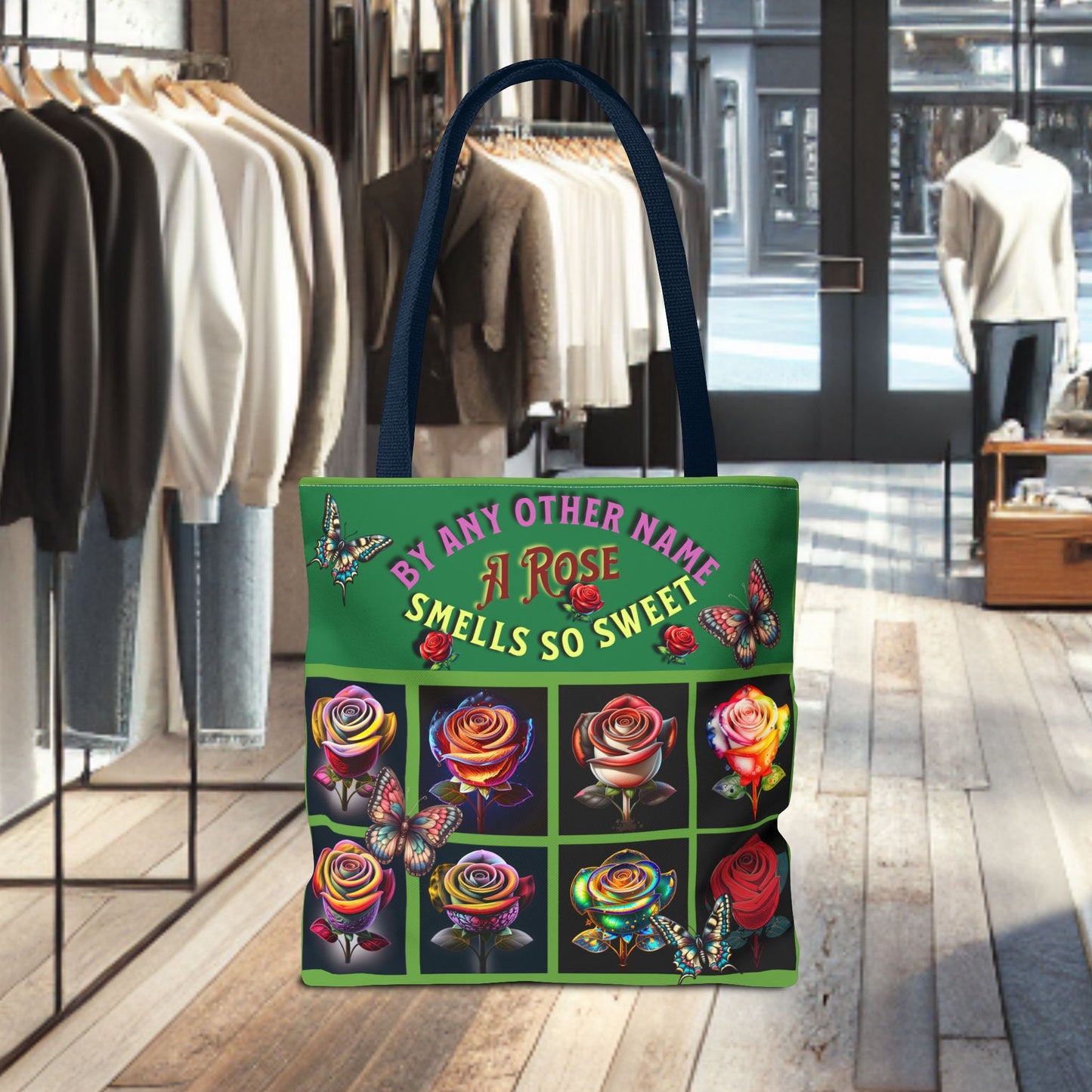Copy of Vintage Floral Tote Bag - 'A Rose Smells So Sweet'