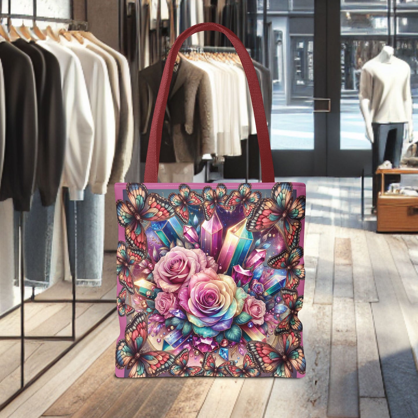 Butterfly Floral Tote Bag