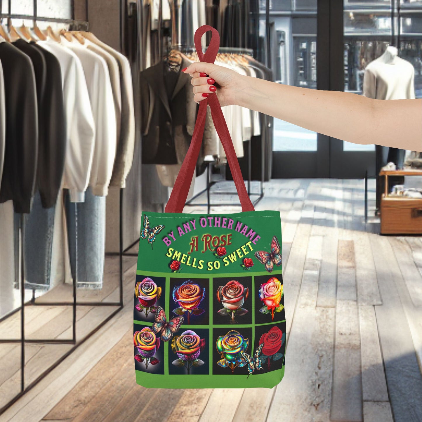 Vintage Floral Tote Bag - 'A Rose Smells So Sweet'