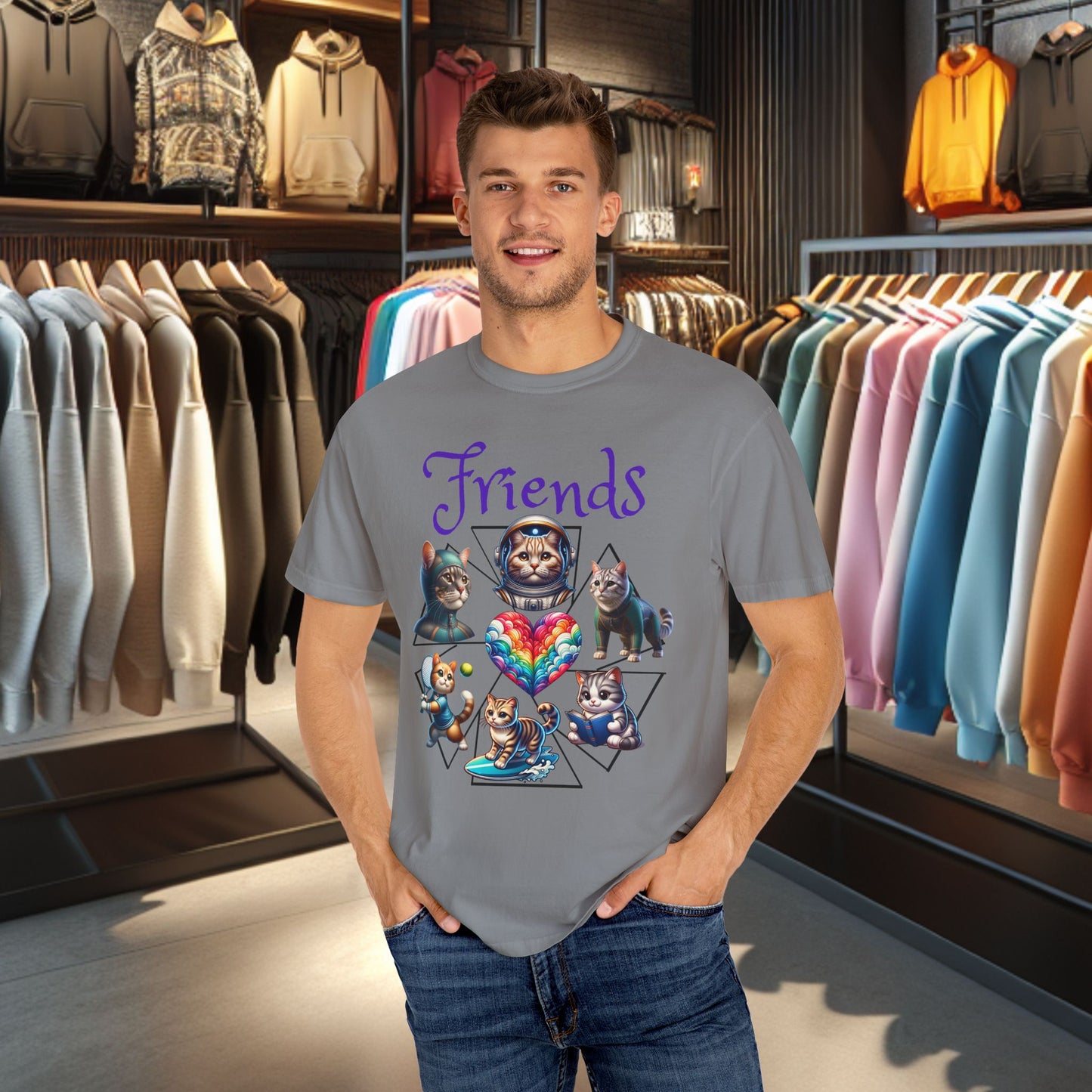Cat Friends T-Shirt - Cat Lover's Gift