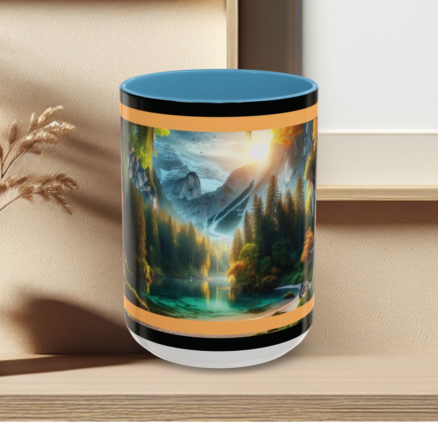 Mug: By the River-Accent Coffee Mug (11oz, 15oz)