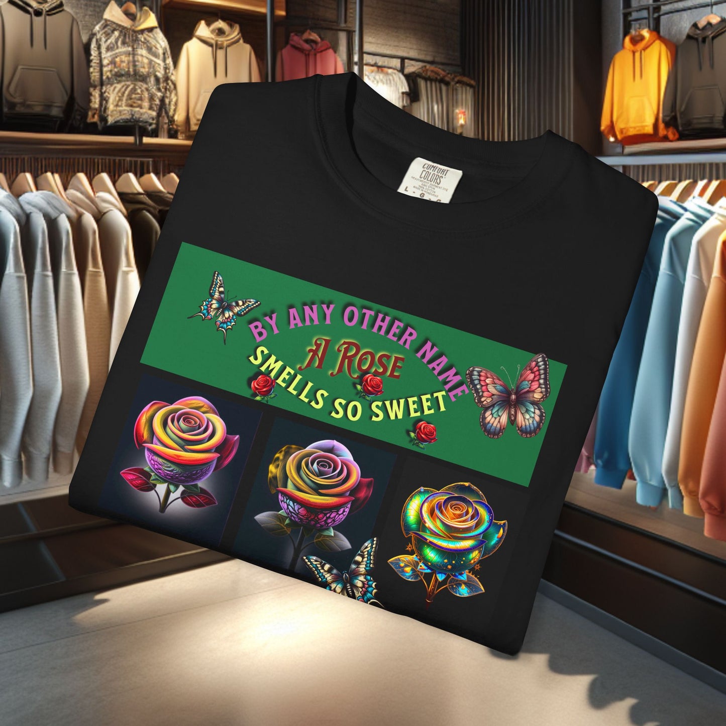 Rose by any other Name T-Shirt - Colorful Floral Design for Nature Lovers