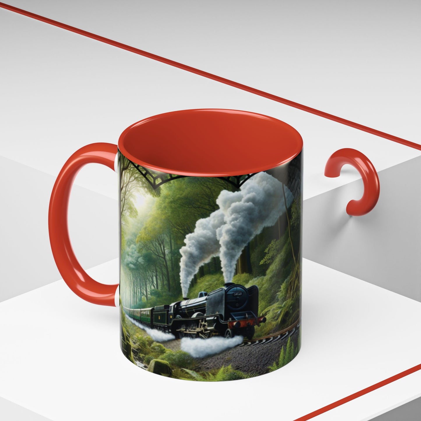Mug - Jungle Train - Accent Coffee Mug (11oz, 15oz) (AOP)