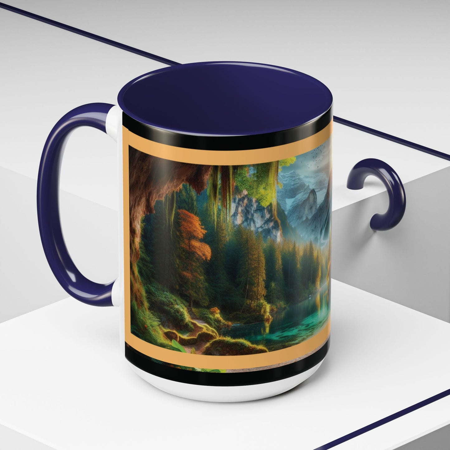 Mug: By the River-Accent Coffee Mug (11oz, 15oz)