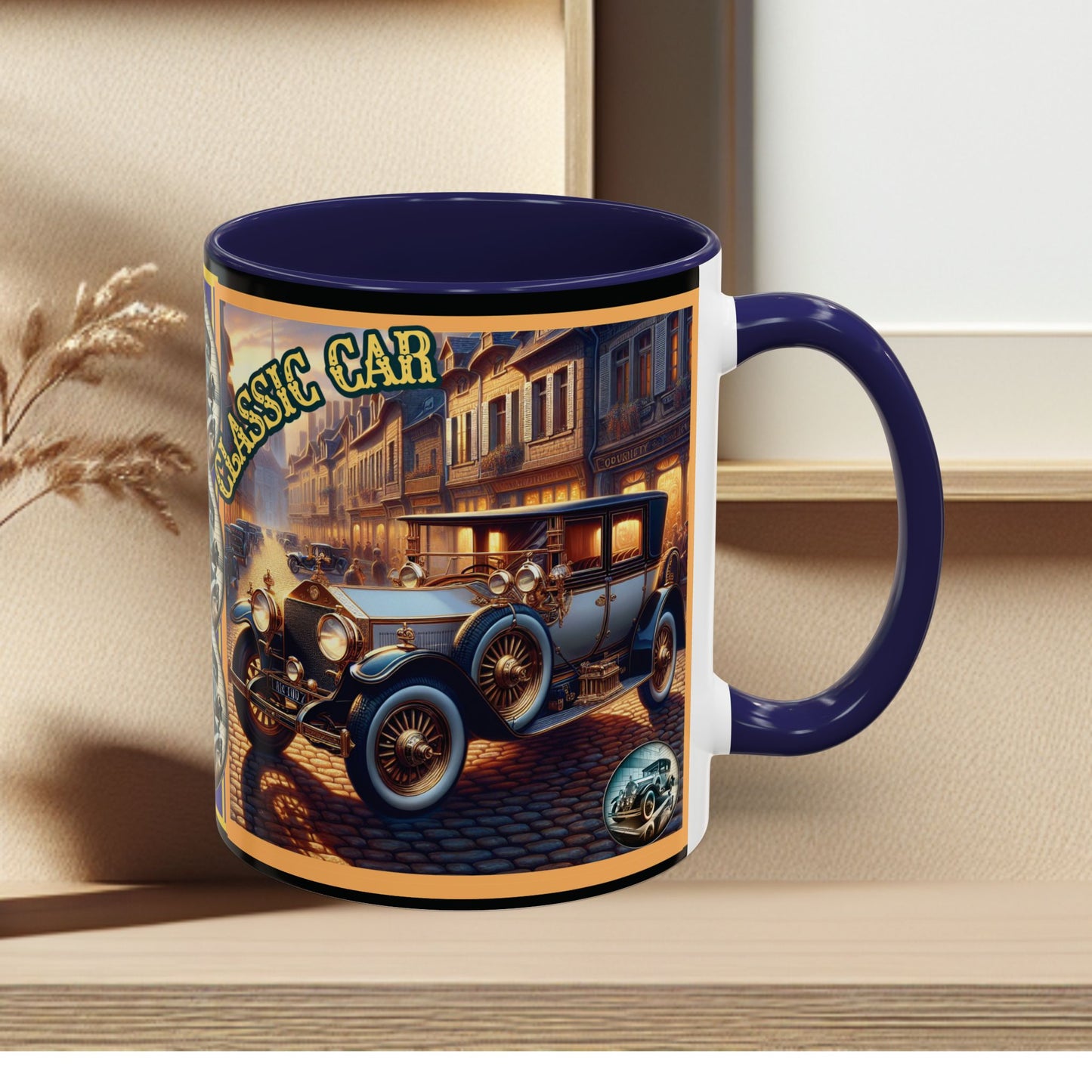 Mug-Blue Classic Car - Accent Coffee Mug (11oz, 15oz)