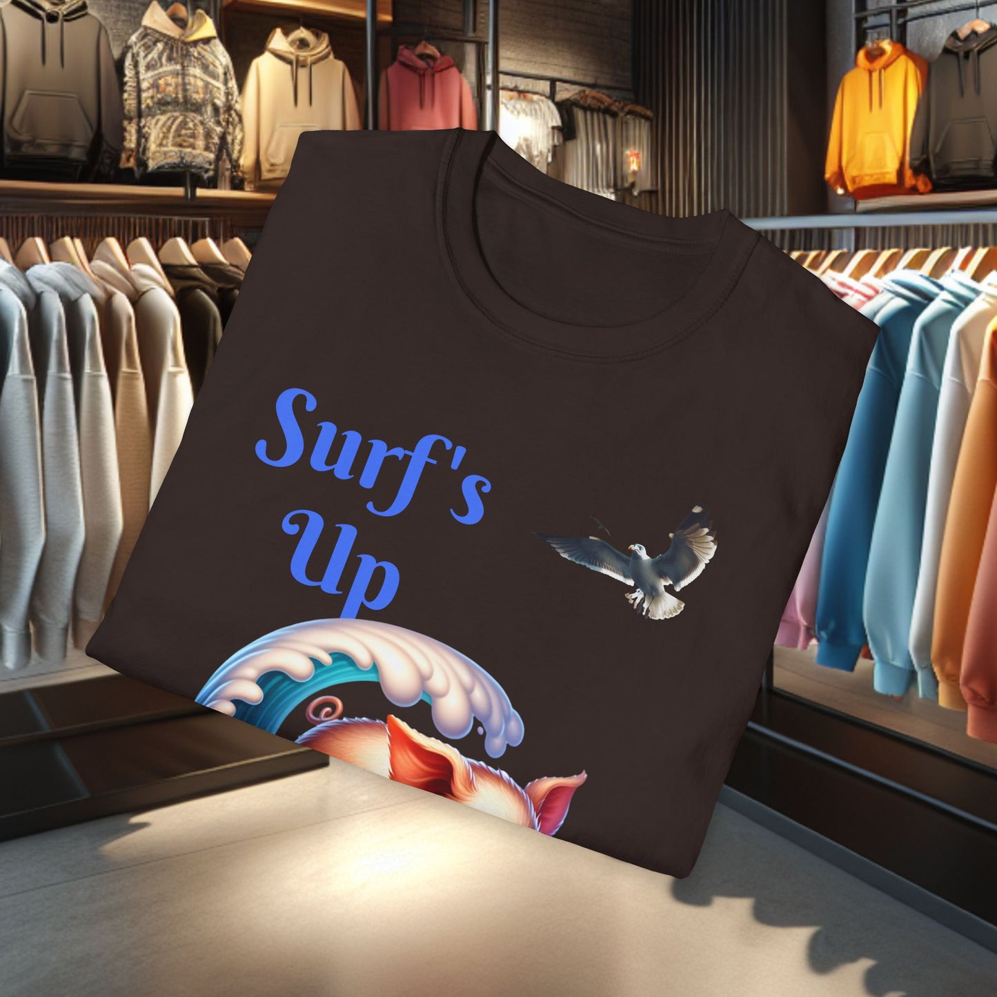 Pig Surfing Unisex T-Shirt - Surf's Up