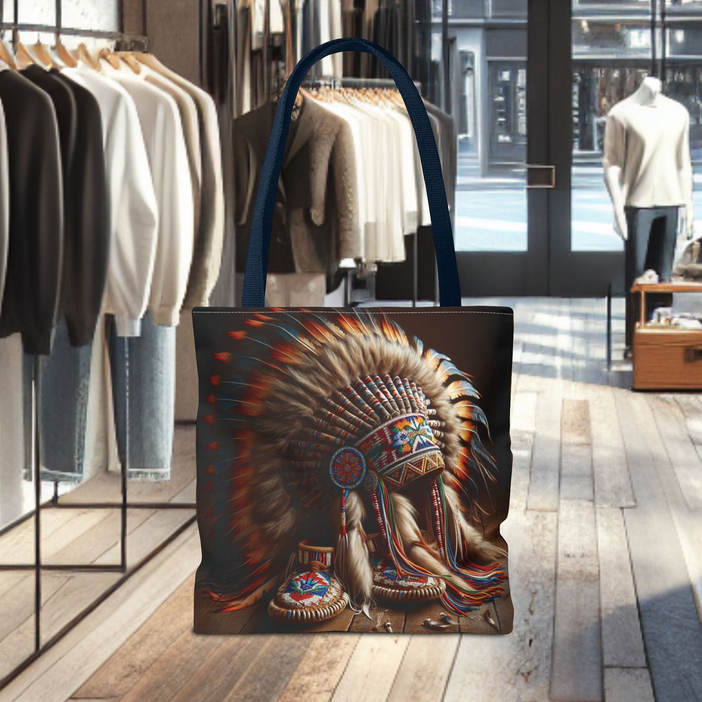 Native War Bonnet Tote Bag - Tribal Style Accessories