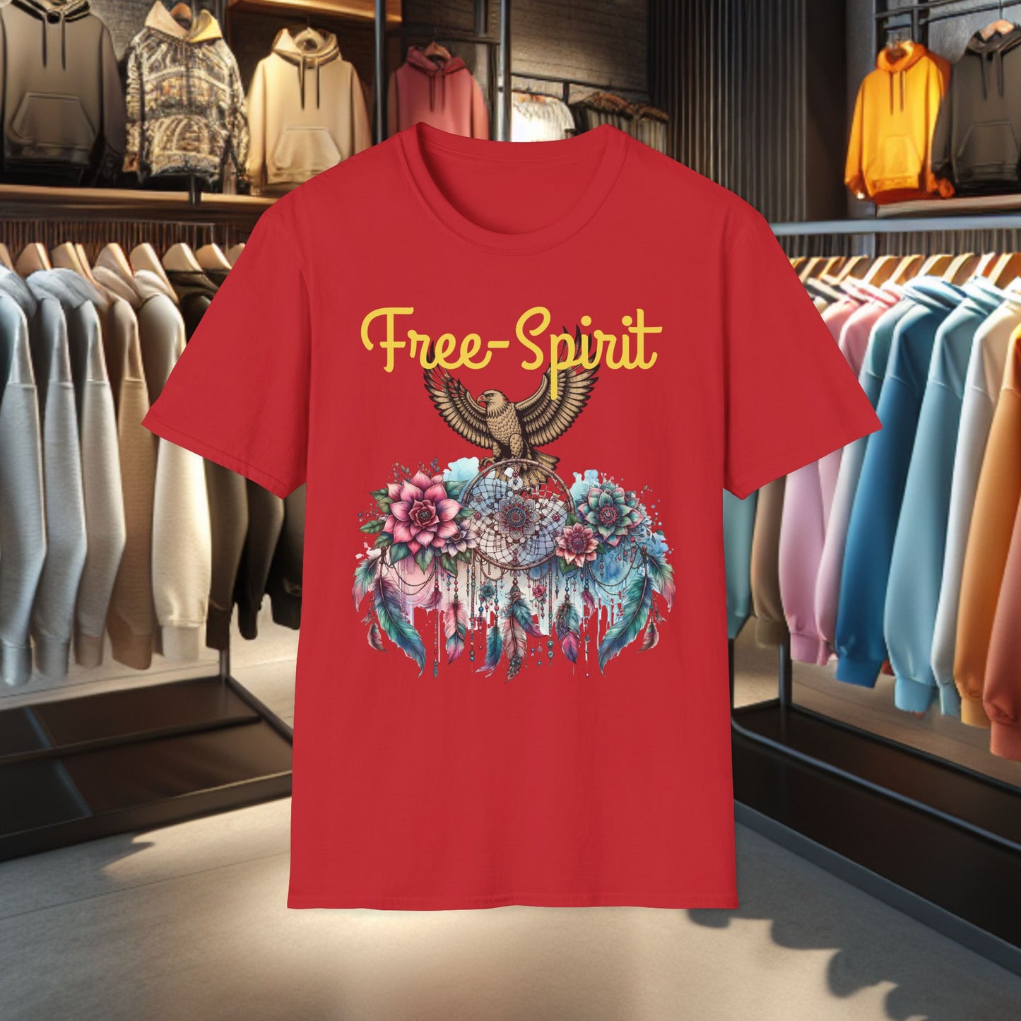 Dreamcatcher Unisex T-Shirt - Free-Spirit - Dreamcatcher & Egals