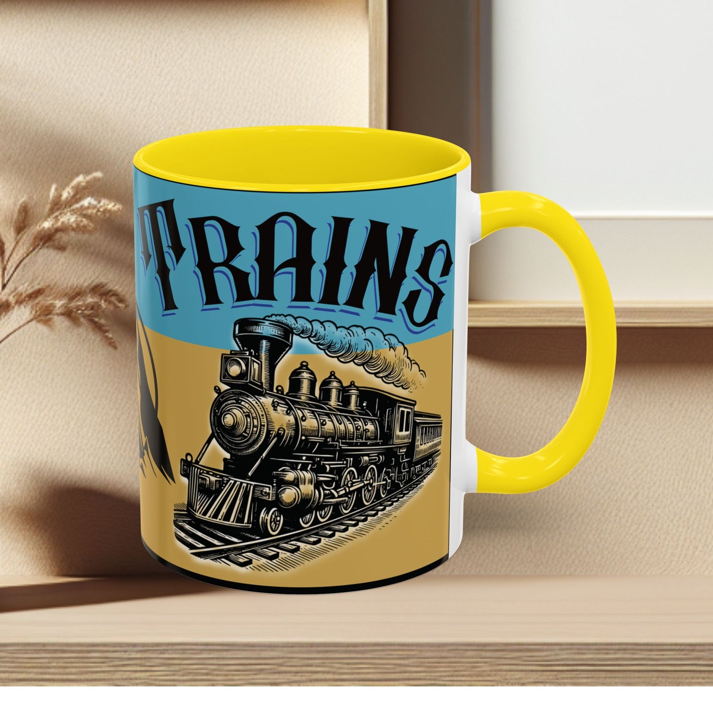 Mug-Trains Accent Coffee Mug