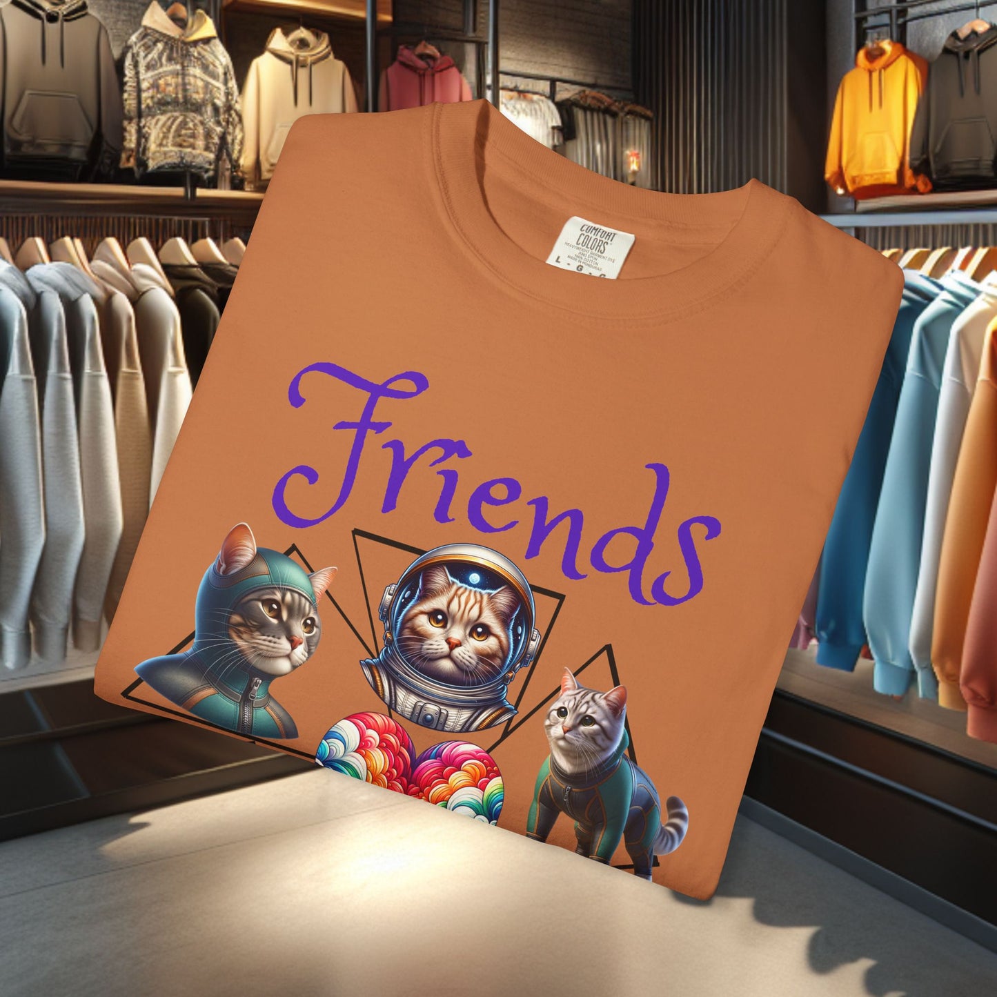 Cat Friends T-Shirt - Cat Lover's Gift