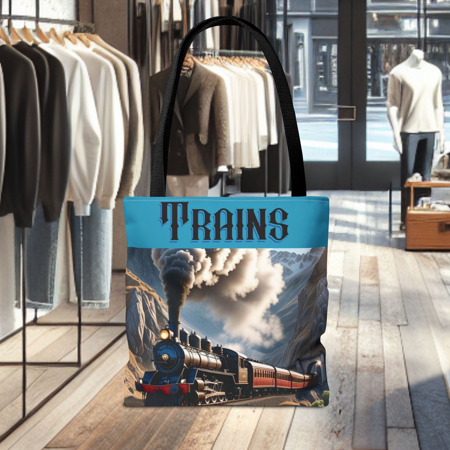Tote Bag- Trains -Tote Bag (AOP)
