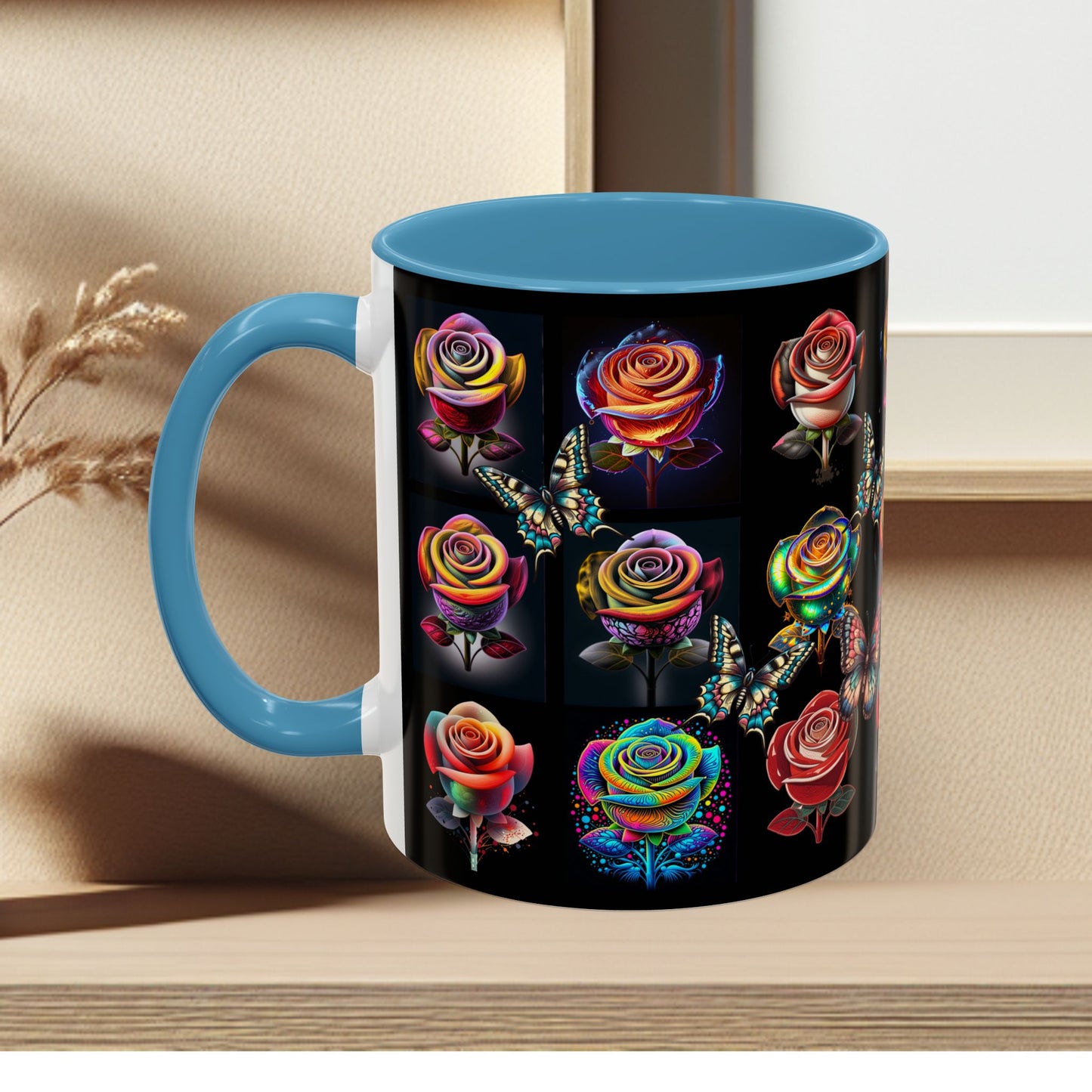 Floral Accent Mug - Perfect Gift for Garden Lovers