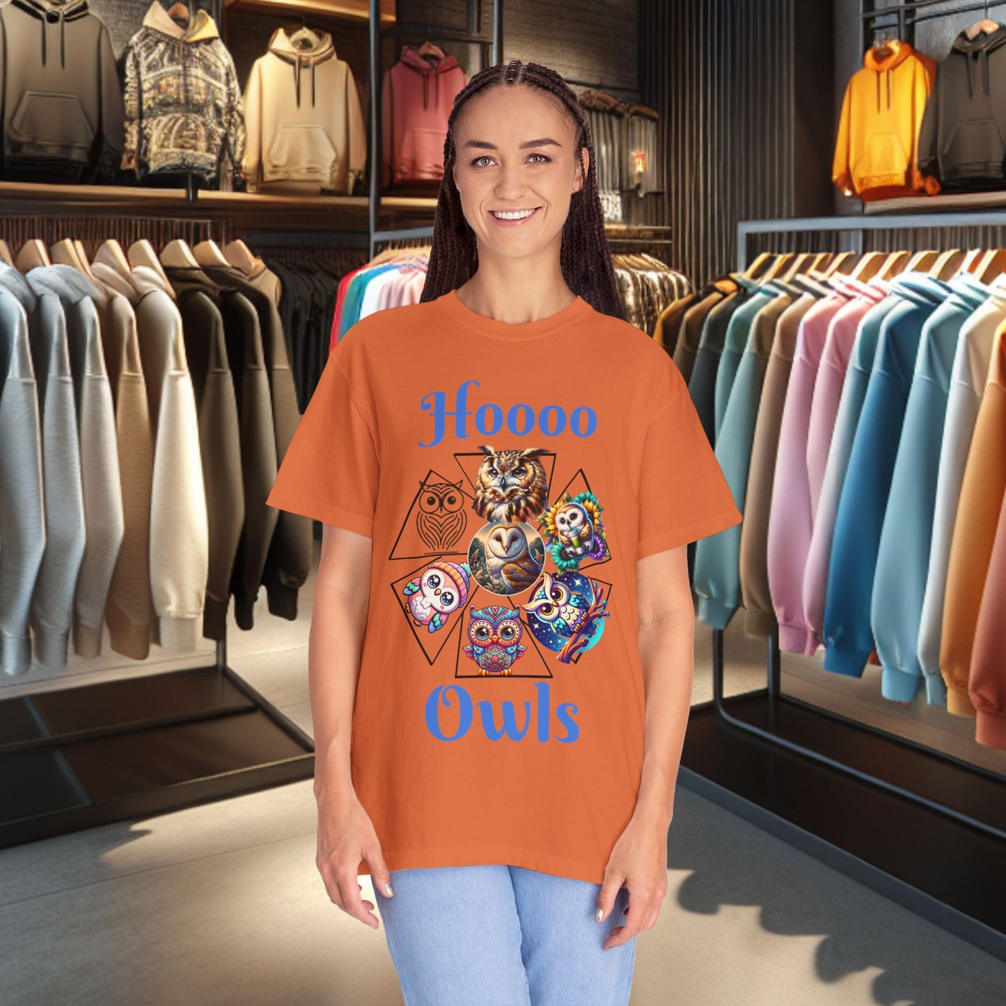 Colorful Owl Unisex T-Shirt - Wildlife Lover's Gift
