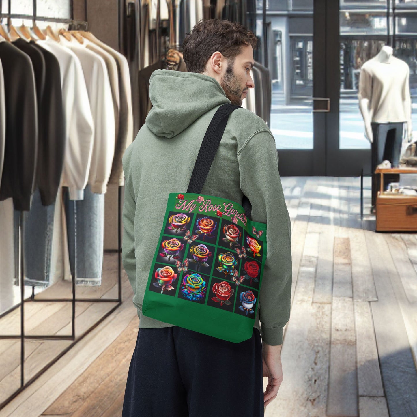 My Rose Garden Floral Tote Bag - Colorful Floral Prints for Garden Lovers