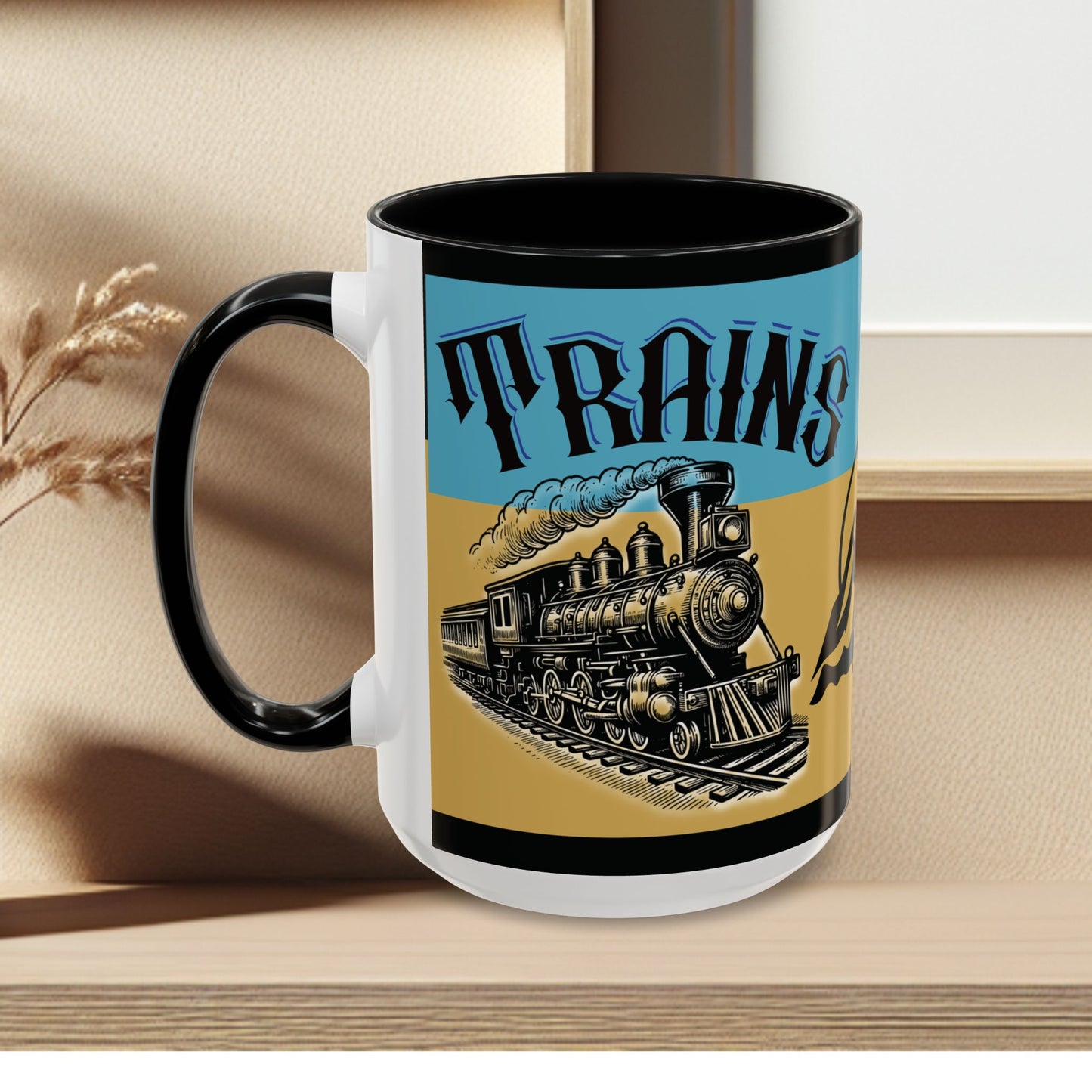 Mug-Trains Accent Coffee Mug