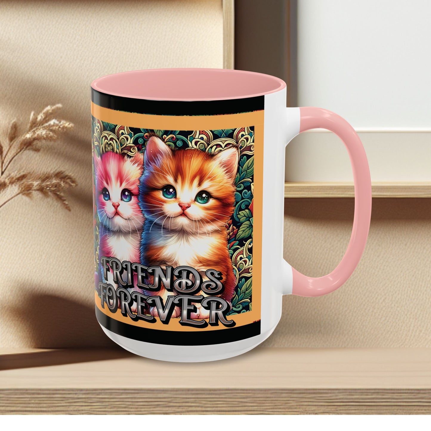 Coffee Mug Kittens Friends Forever