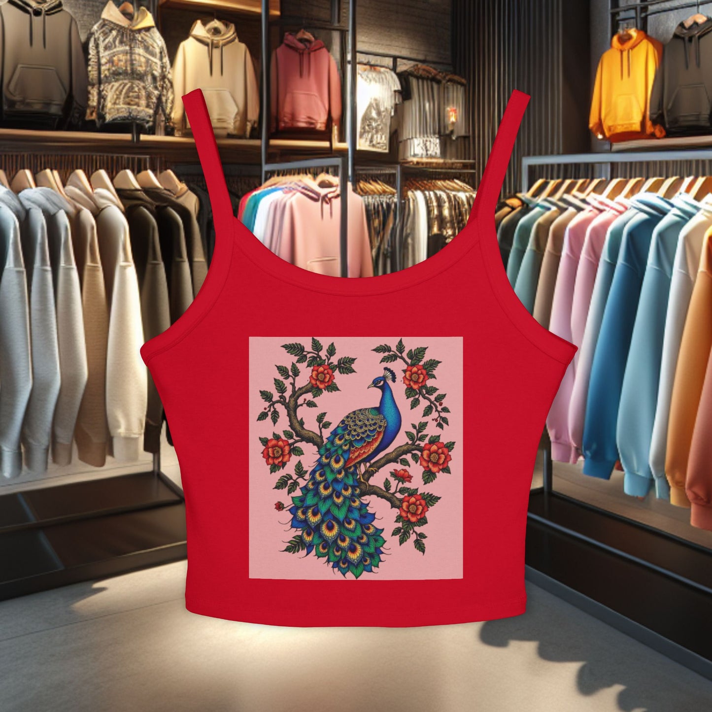 Floral Peacock Tank Top