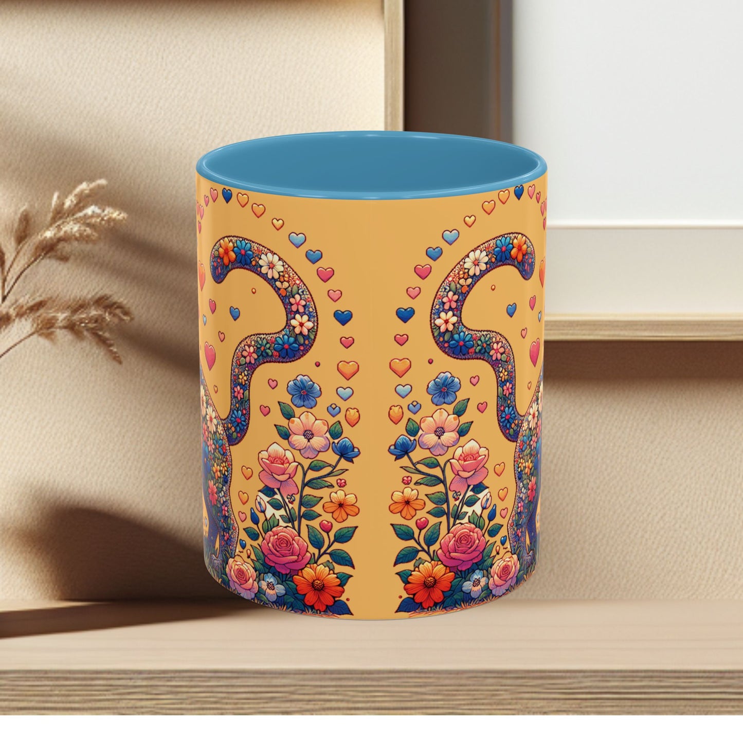 Mug- Loving Cat - Accent Coffee Mug (11oz, 15oz) (AOP)