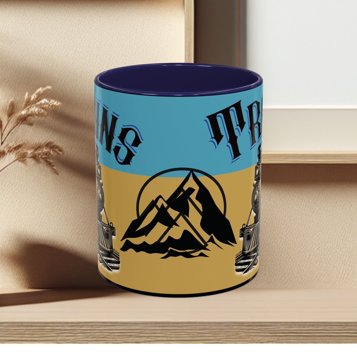 Mug-Trains Accent Coffee Mug