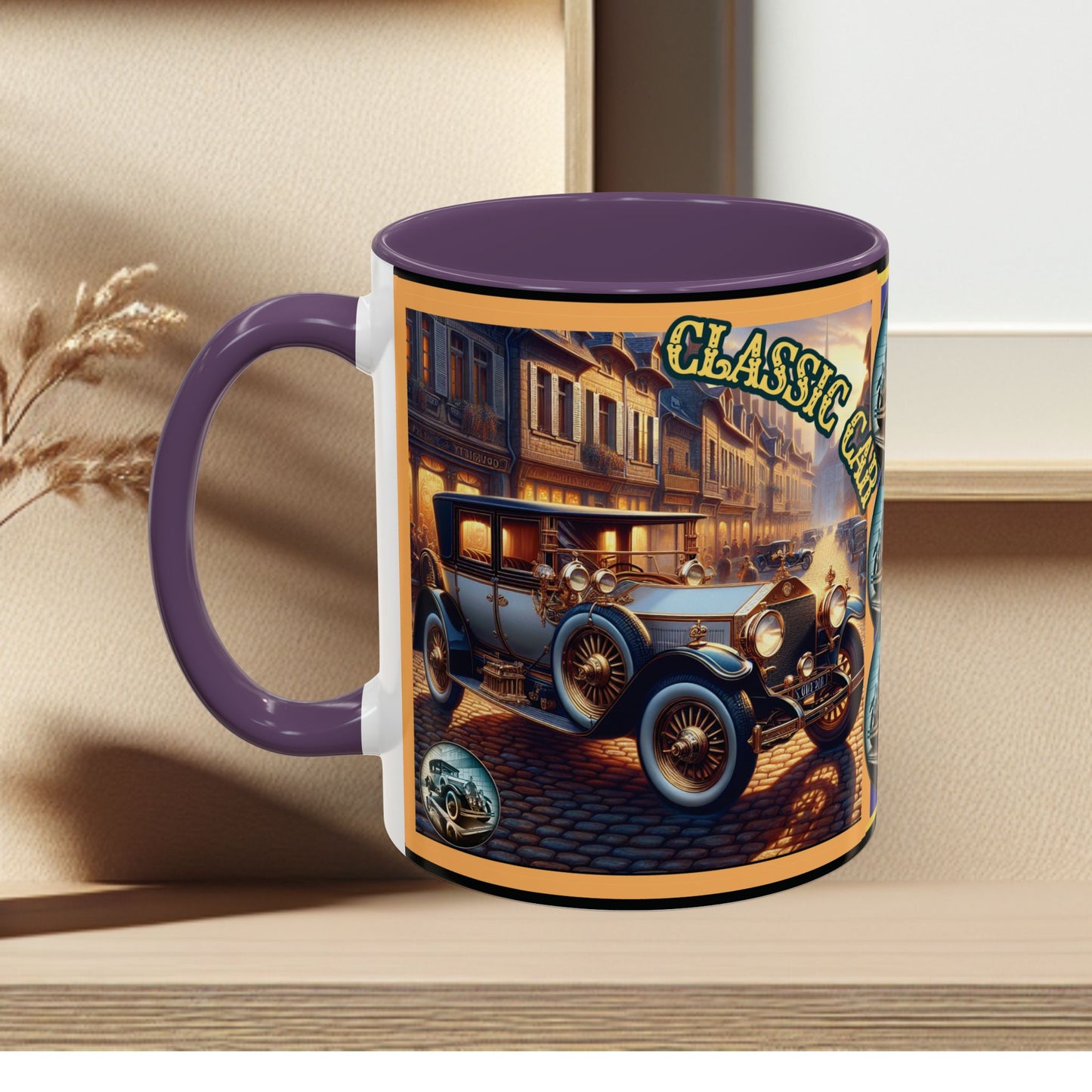 Mug-Blue Classic Car - Accent Coffee Mug (11oz, 15oz)