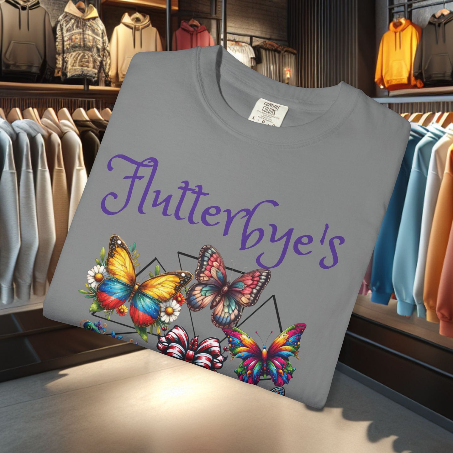 Flutterbye's - Butterfly Lover's Garment-Dyed T-shirt