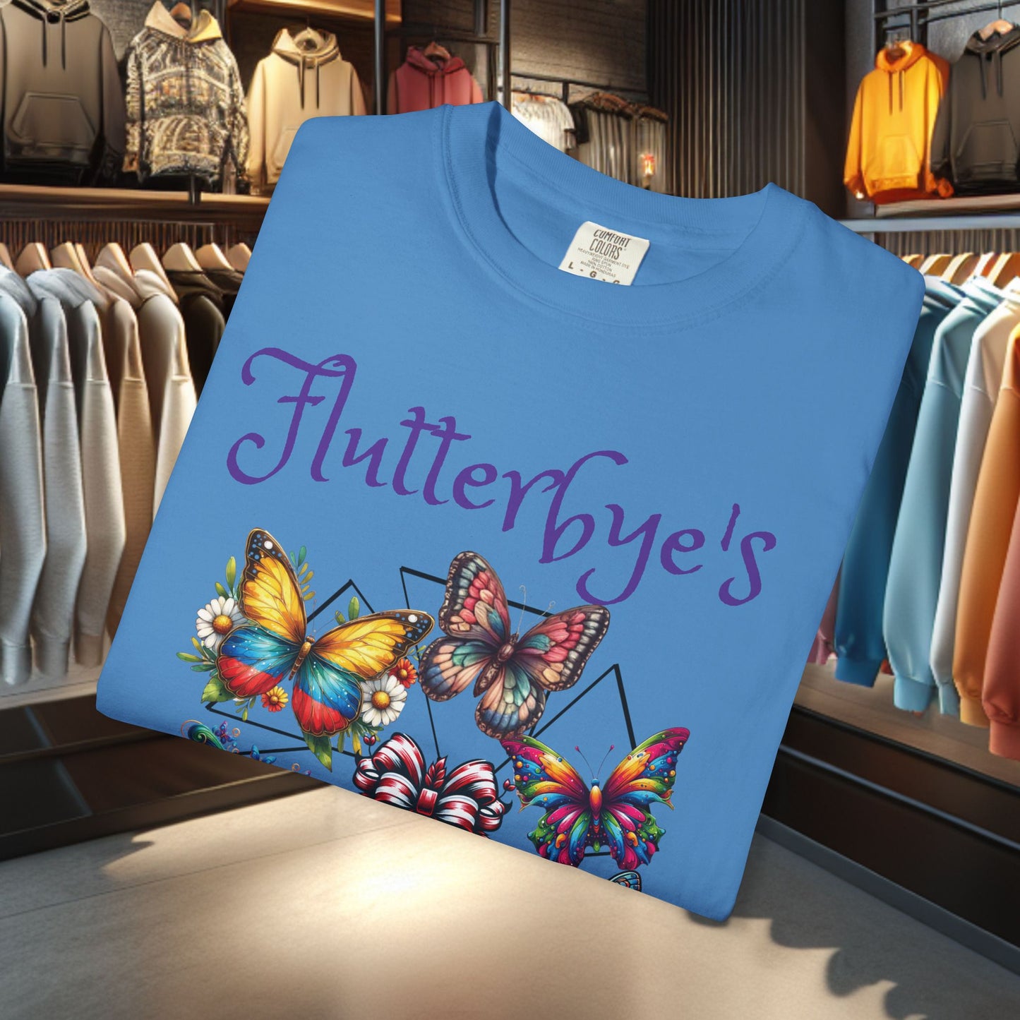 Flutterbye's - Butterfly Lover's Garment-Dyed T-shirt