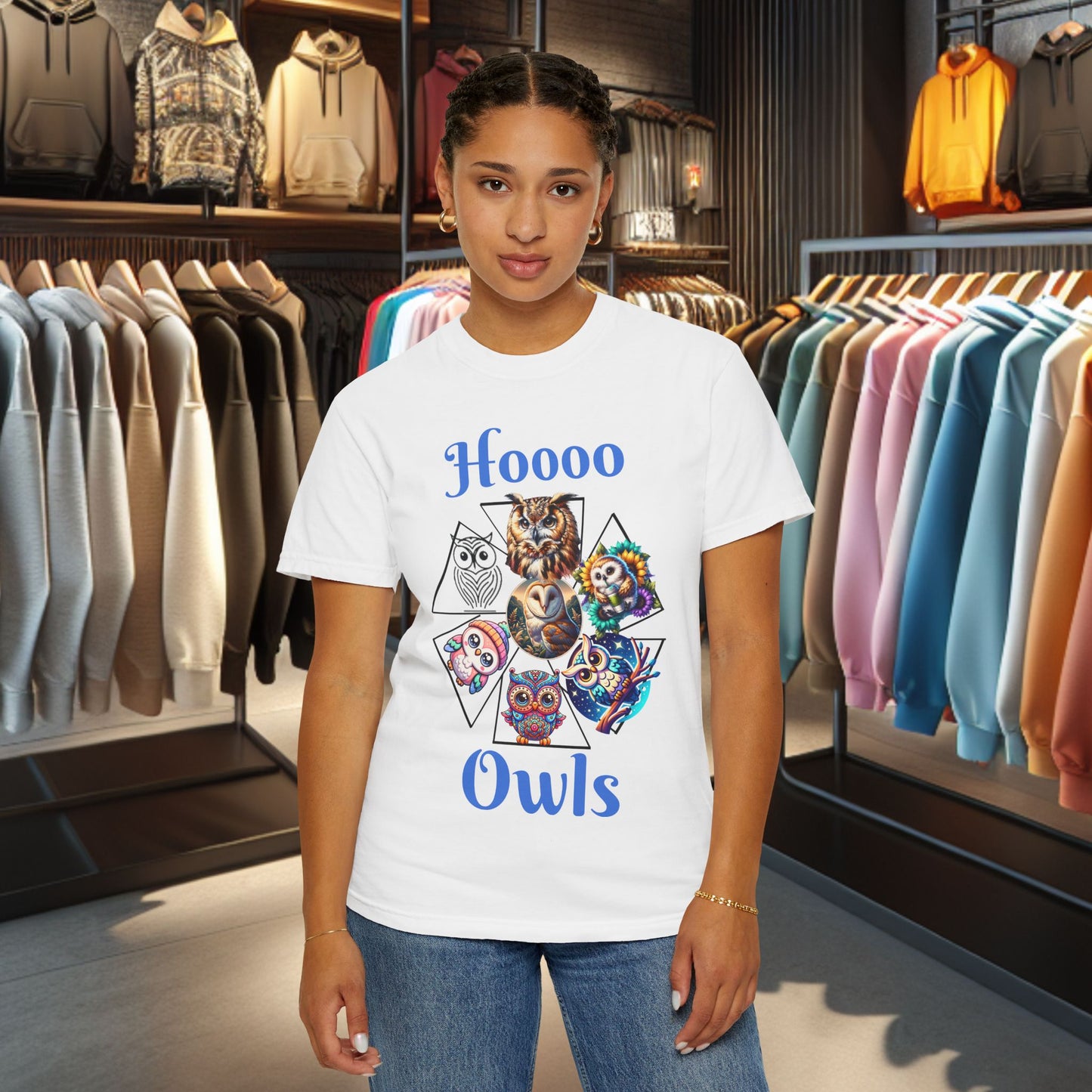 Colorful Owl Unisex T-Shirt - Wildlife Lover's Gift