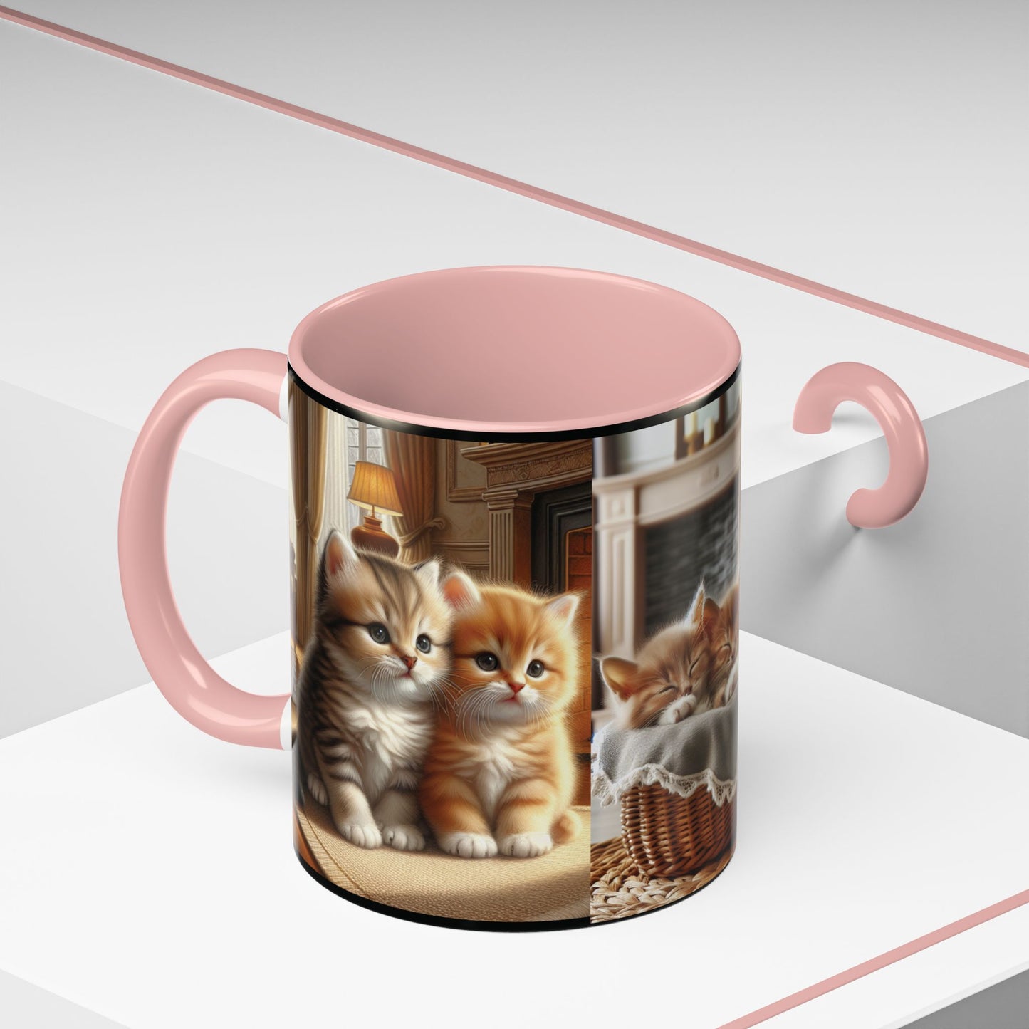 Mug- Kittens - Accent Coffee Mug (11oz, 15oz) (AOP)