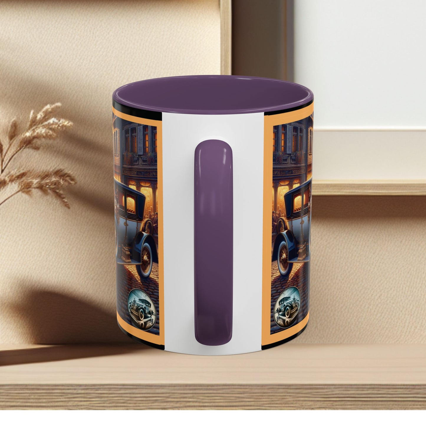 Mug-Blue Classic Car - Accent Coffee Mug (11oz, 15oz)