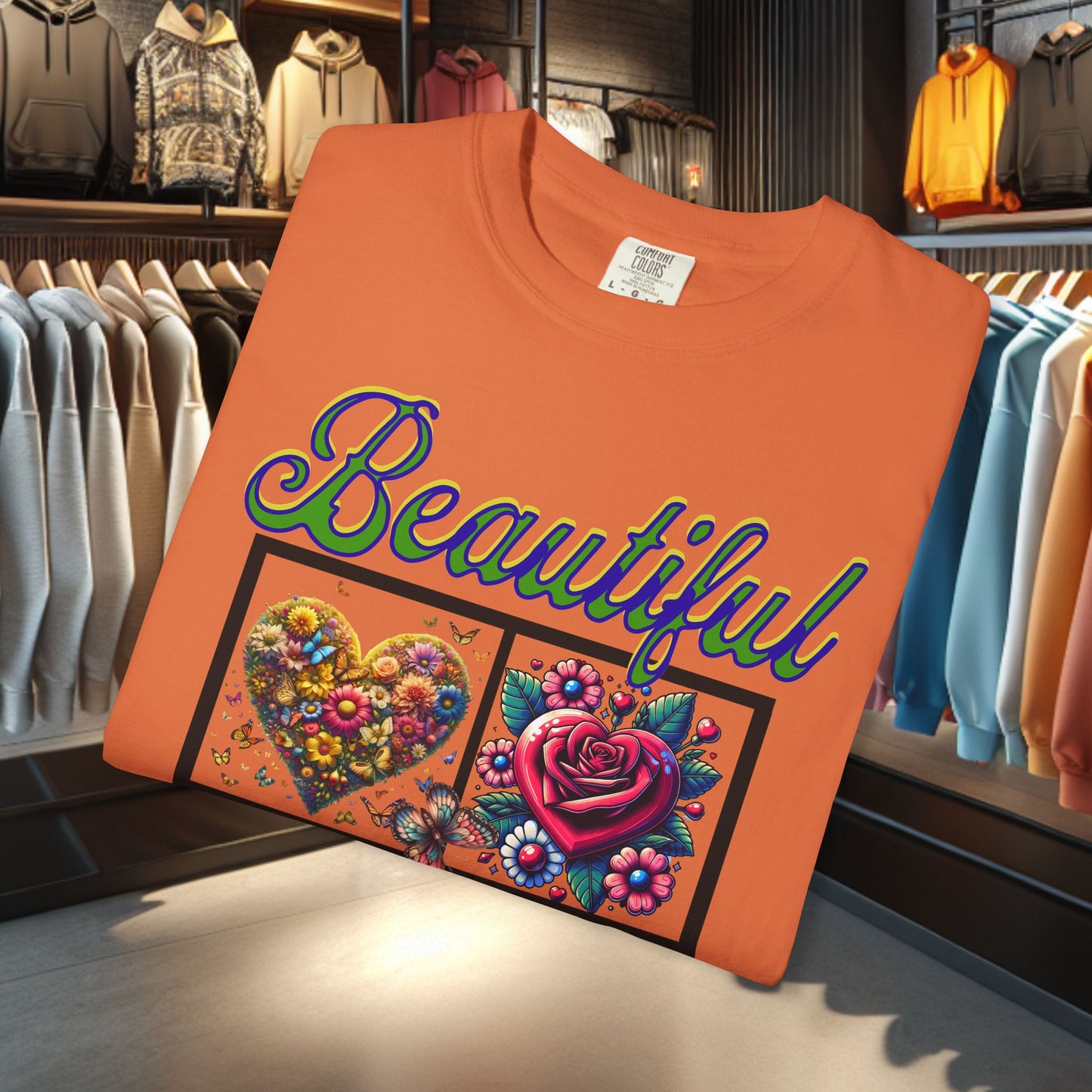 Beautiful Hearts Floral Unisex T-shirt