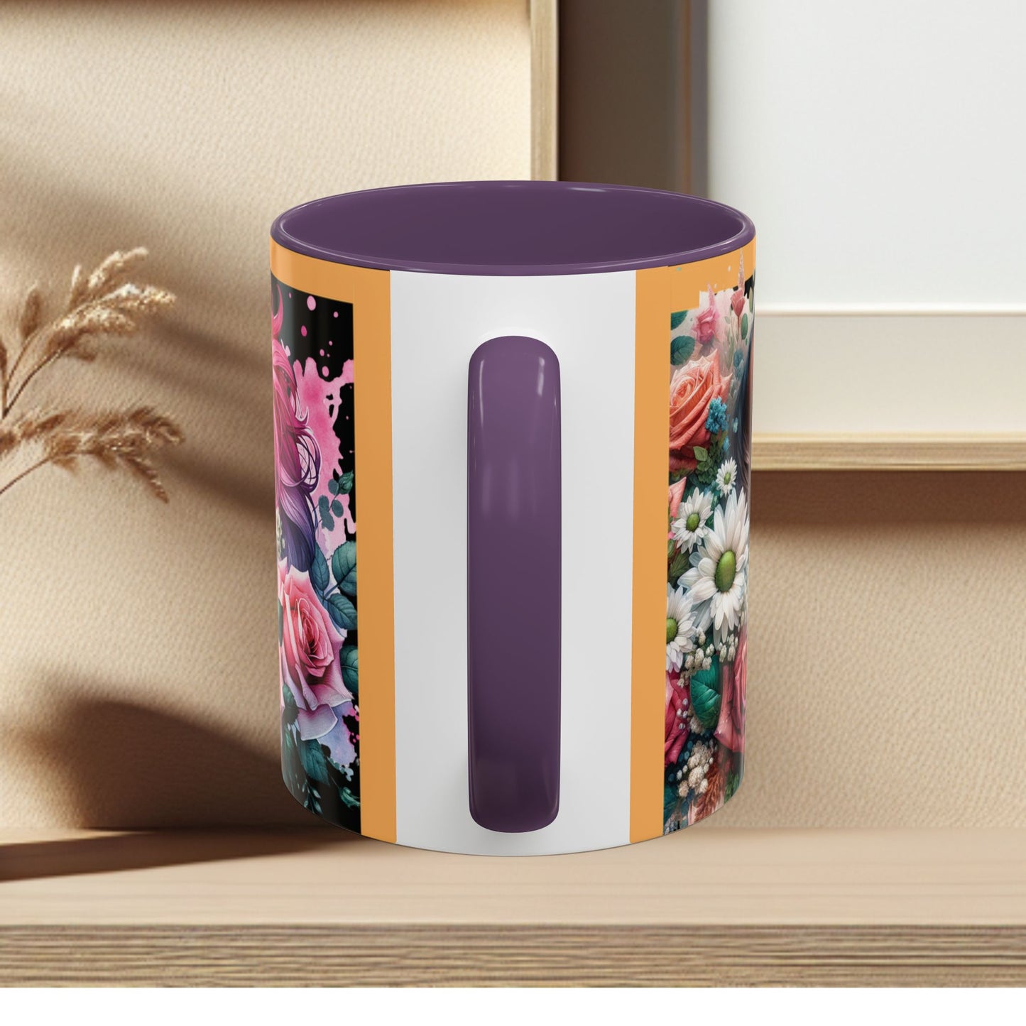 Coffee Mug Horses in Flowers 11oz 15oz