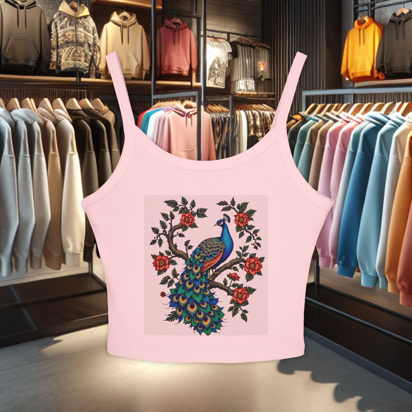 Floral Peacock Tank Top