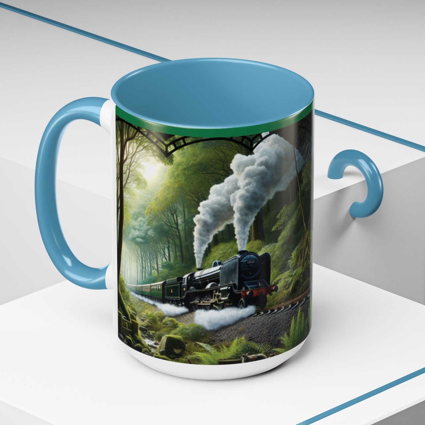 Mug - Jungle Train - Accent Coffee Mug (11oz, 15oz) (AOP)