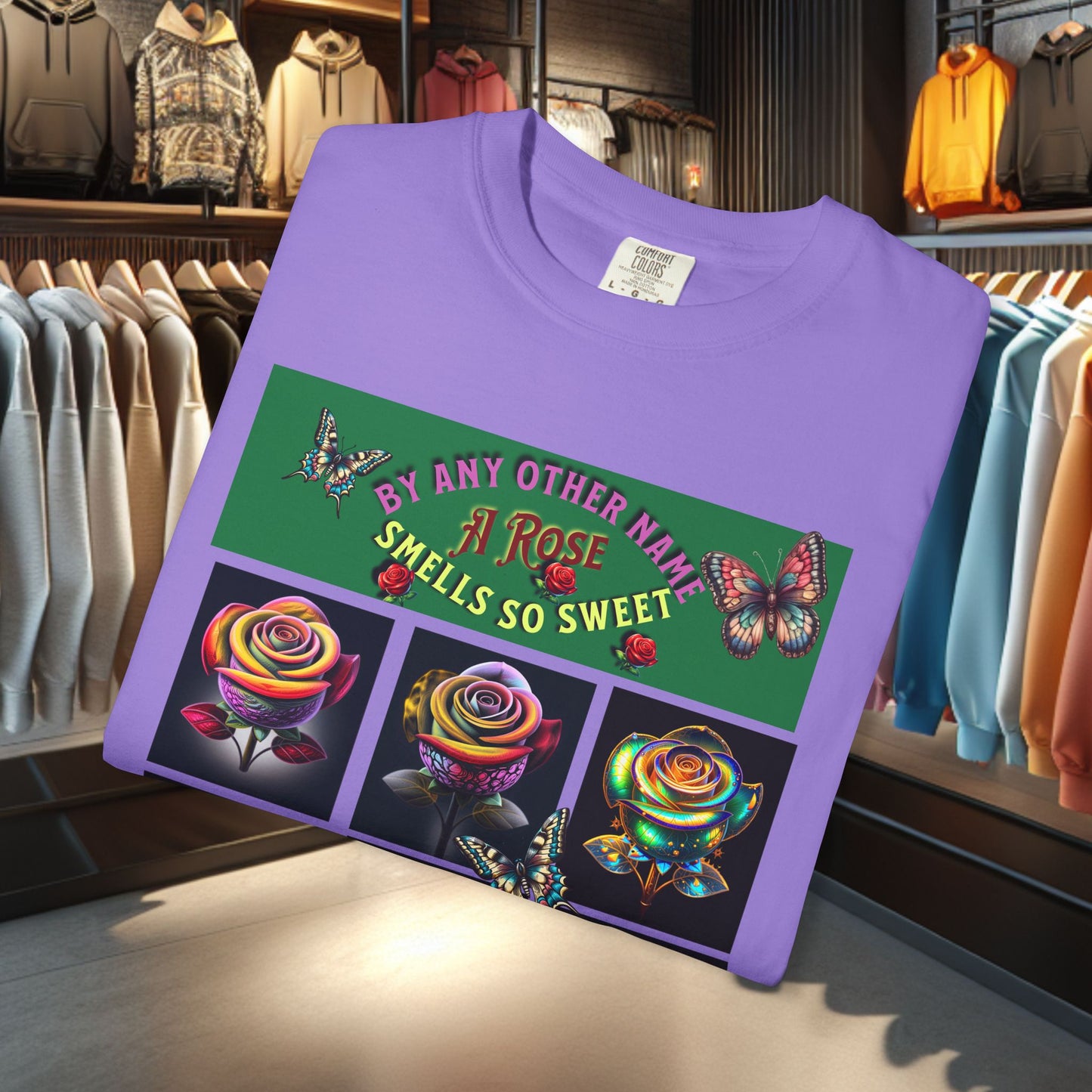 Rose by any other Name T-Shirt - Colorful Floral Design for Nature Lovers