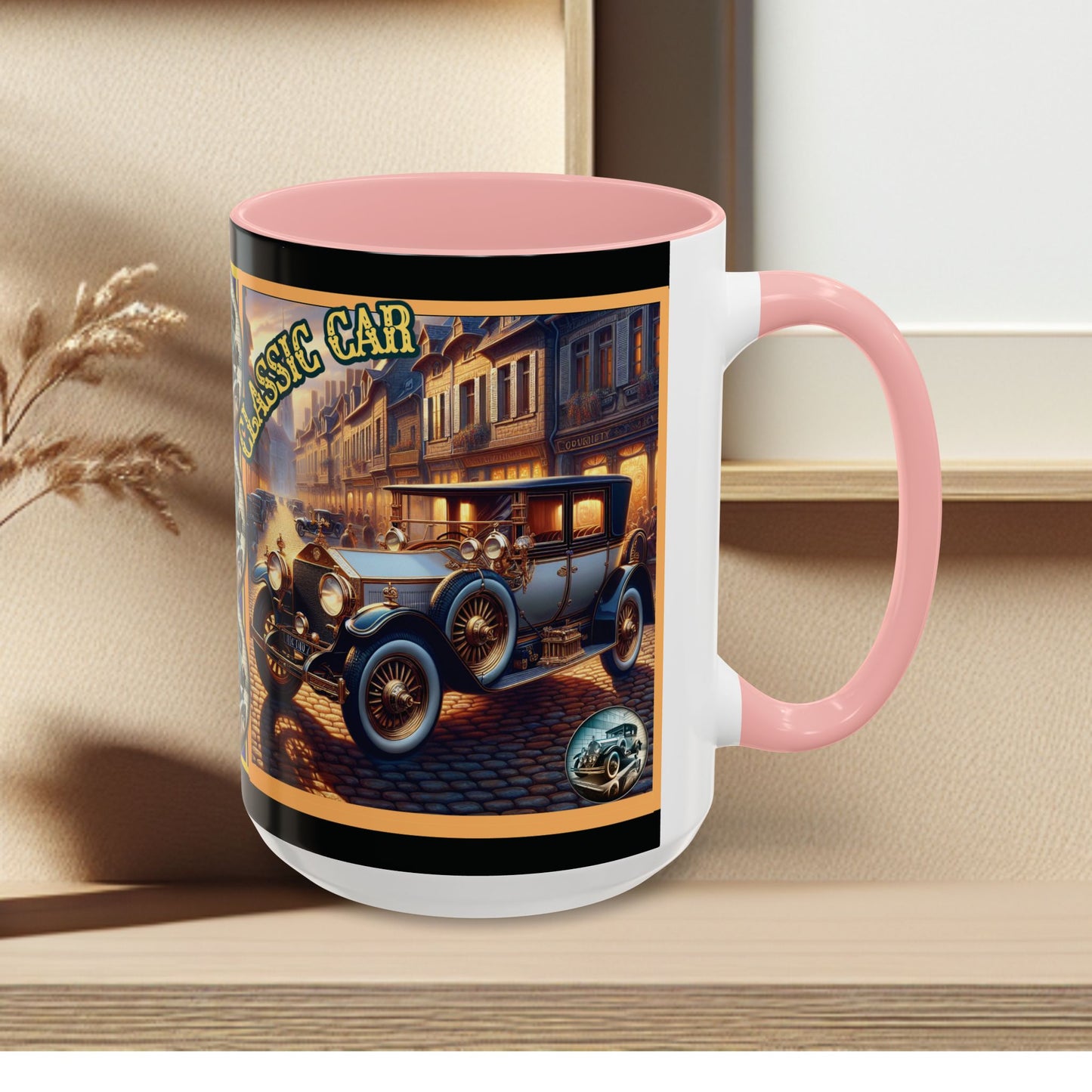 Mug-Blue Classic Car - Accent Coffee Mug (11oz, 15oz)