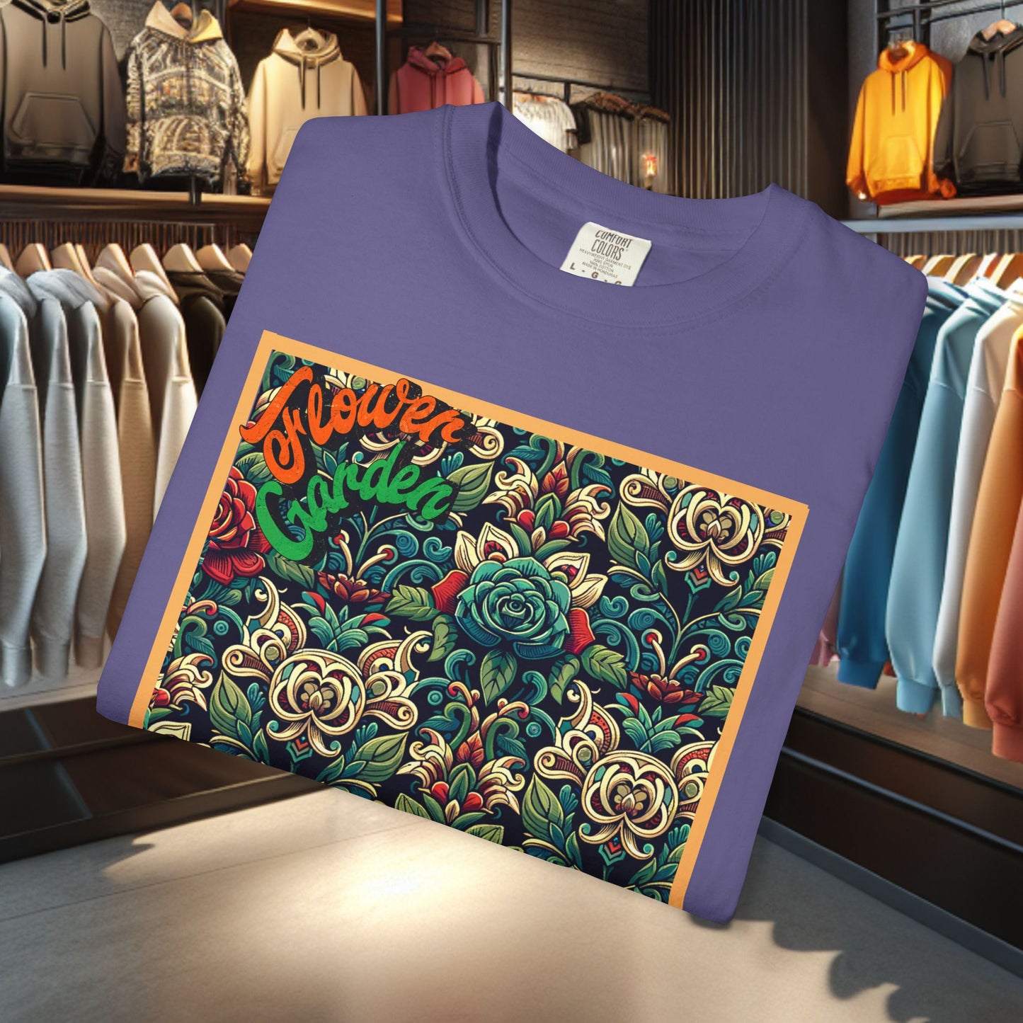 Unisex T-shirt- Flower Garden - Comfort Colors 1717-