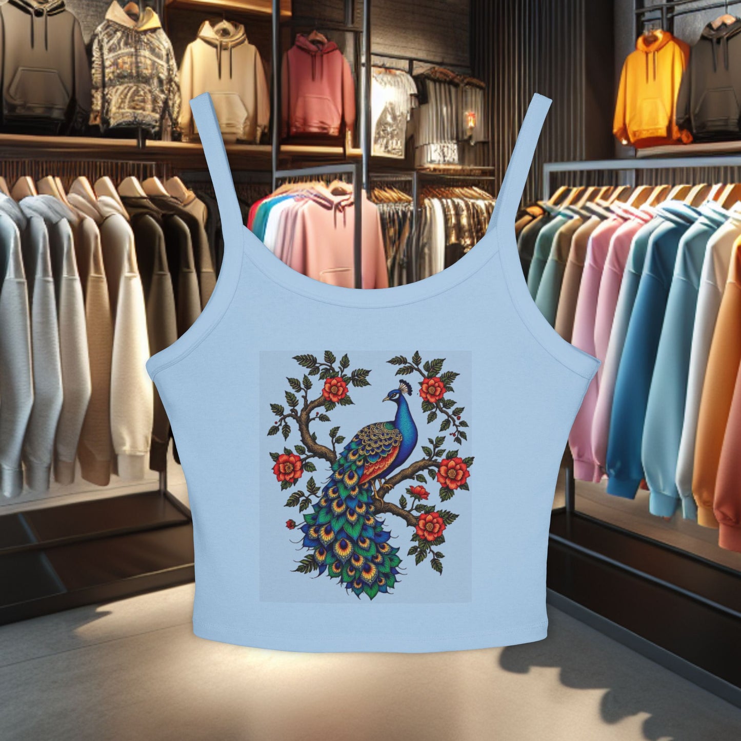 Floral Peacock Tank Top
