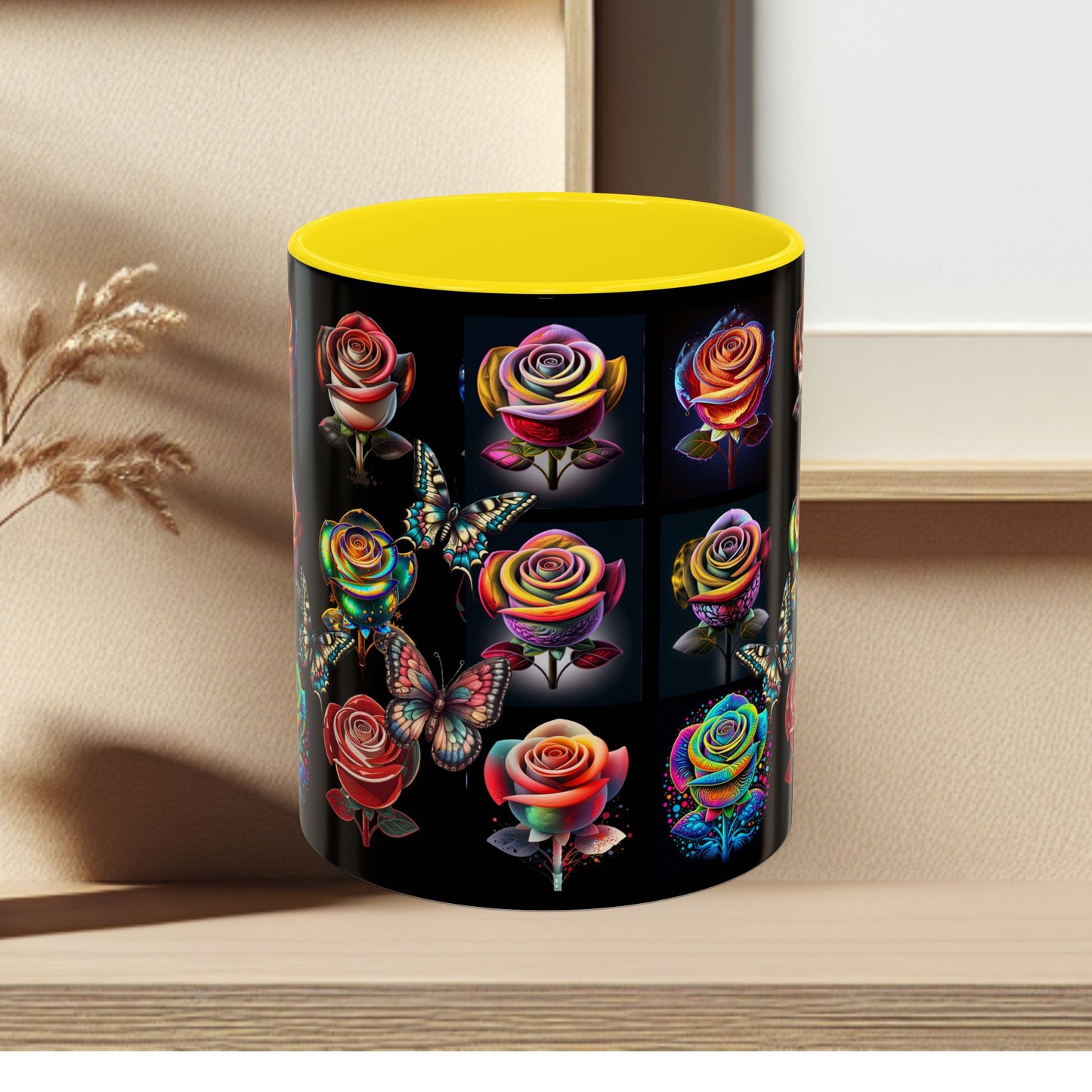Floral Accent Mug - Perfect Gift for Garden Lovers