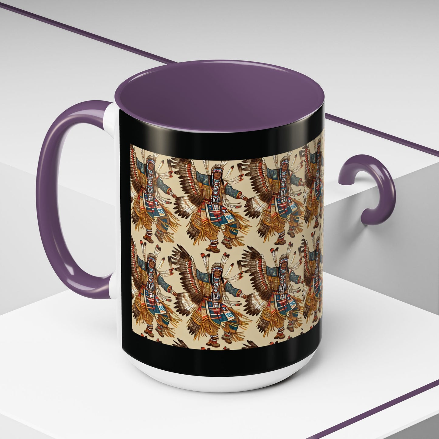 Mug- American Native Dancers Accent Coffee Mug (11, 15oz)
