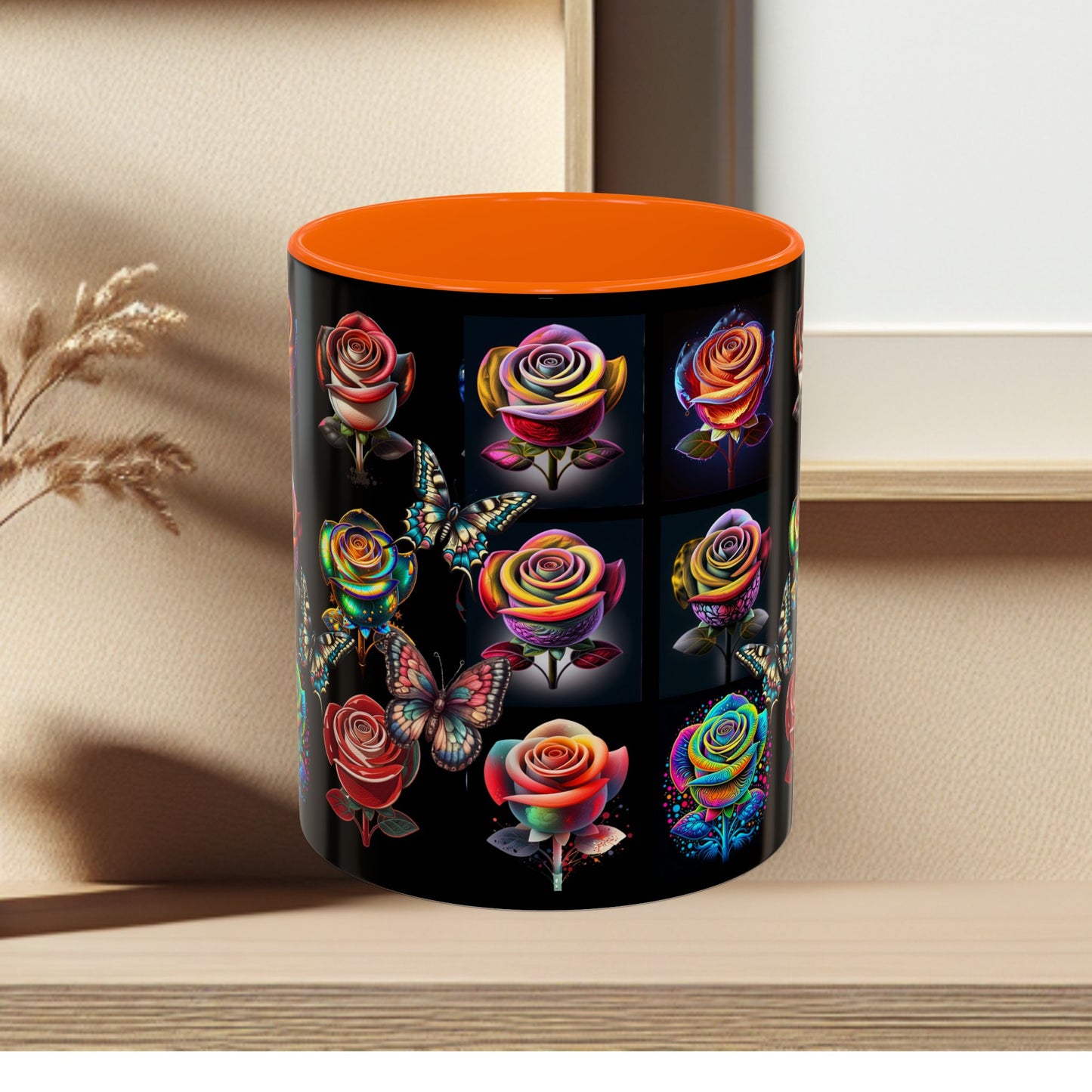 Floral Accent Mug - Perfect Gift for Garden Lovers