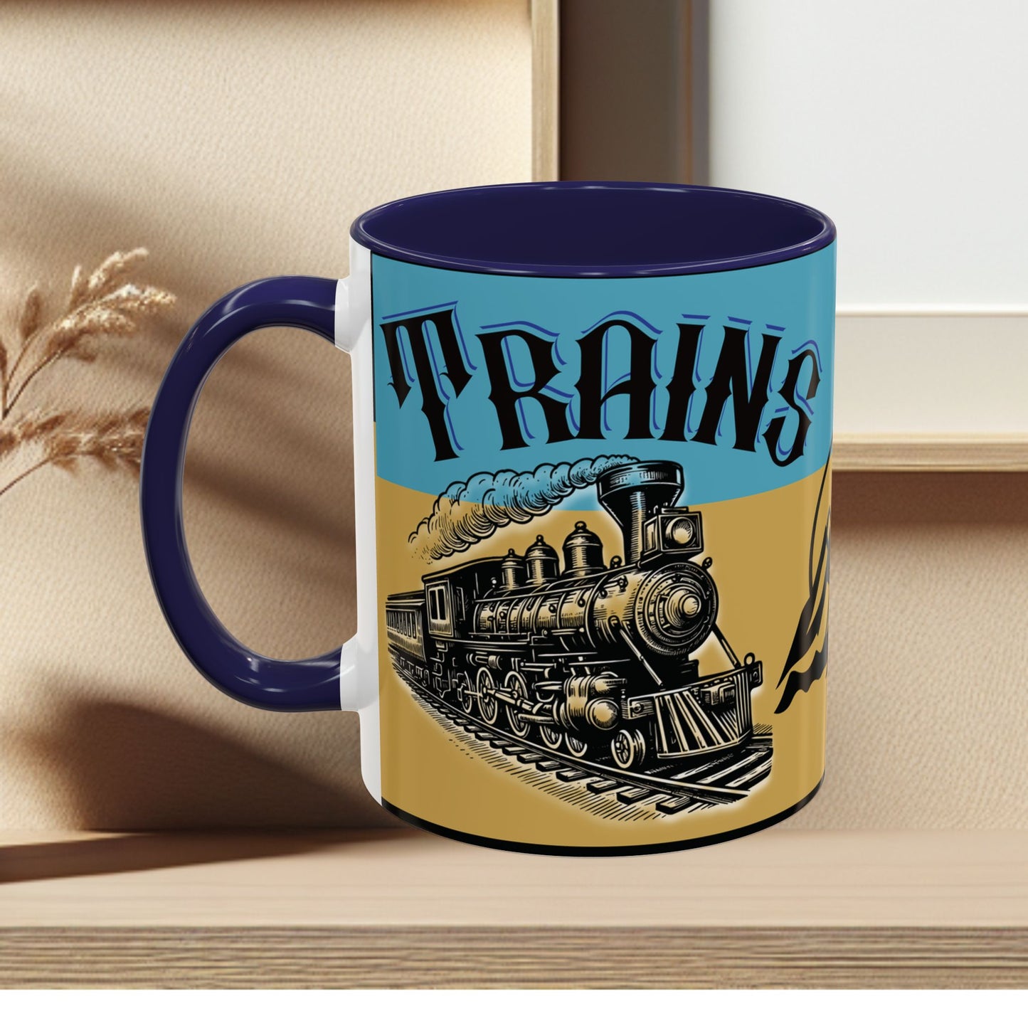 Mug-Trains Accent Coffee Mug