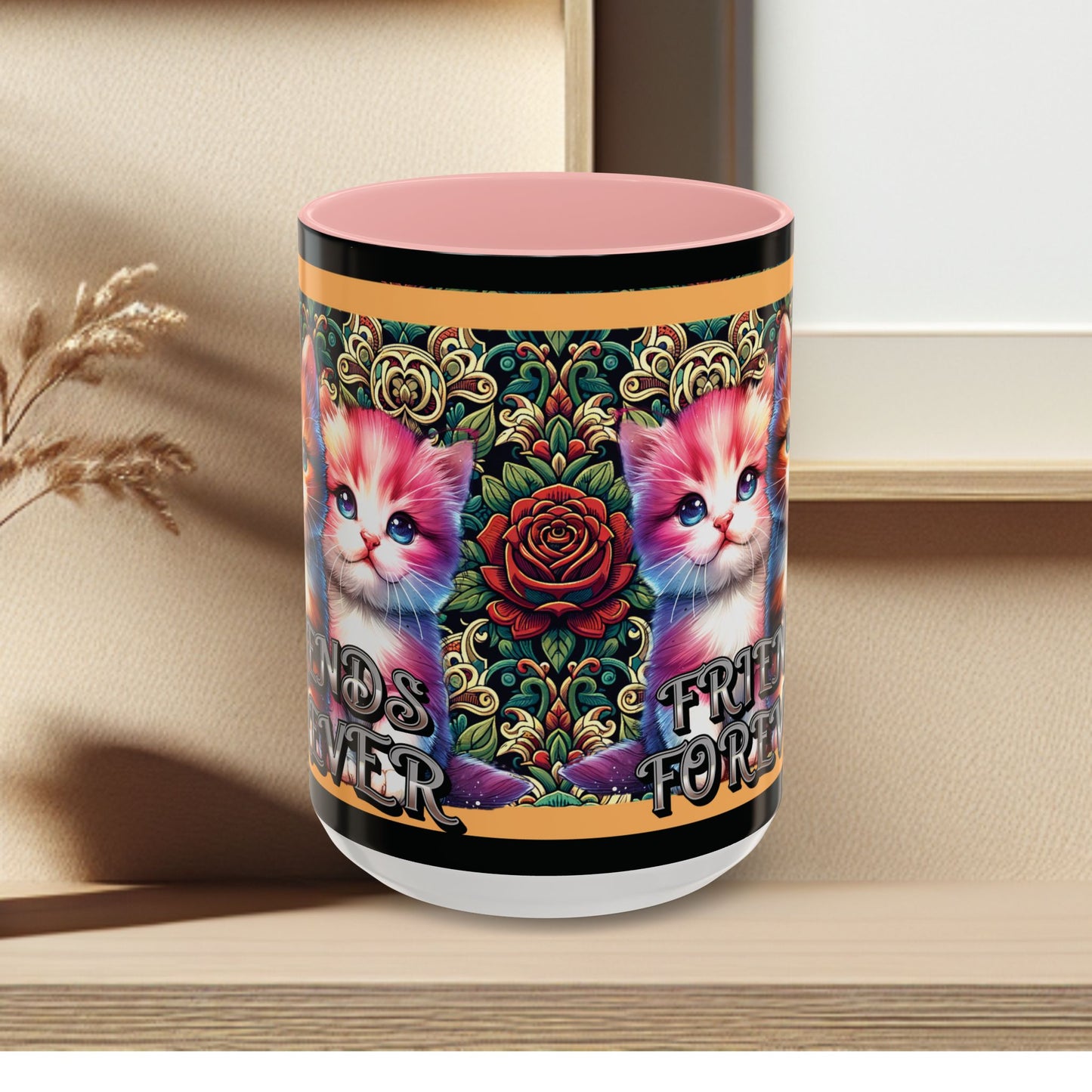 Coffee Mug Kittens Friends Forever